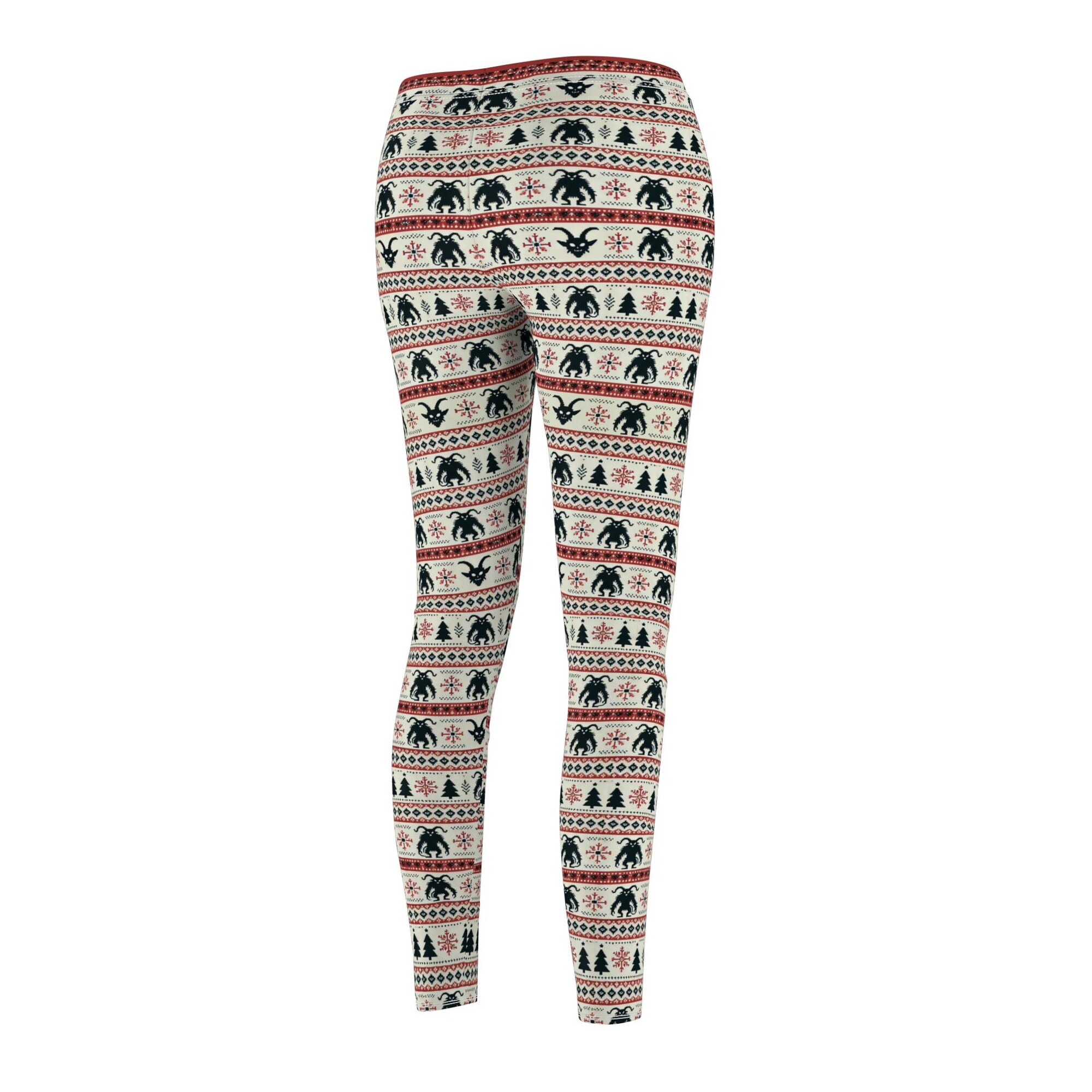 il_2000xN.6326630427_tgsi.jpg Ugly Christmas Krampus Leggings, Holiday Sweater Style, Funny Festive Pants, Cozy Winter Apparel, Unique Gift For Horror Lovers