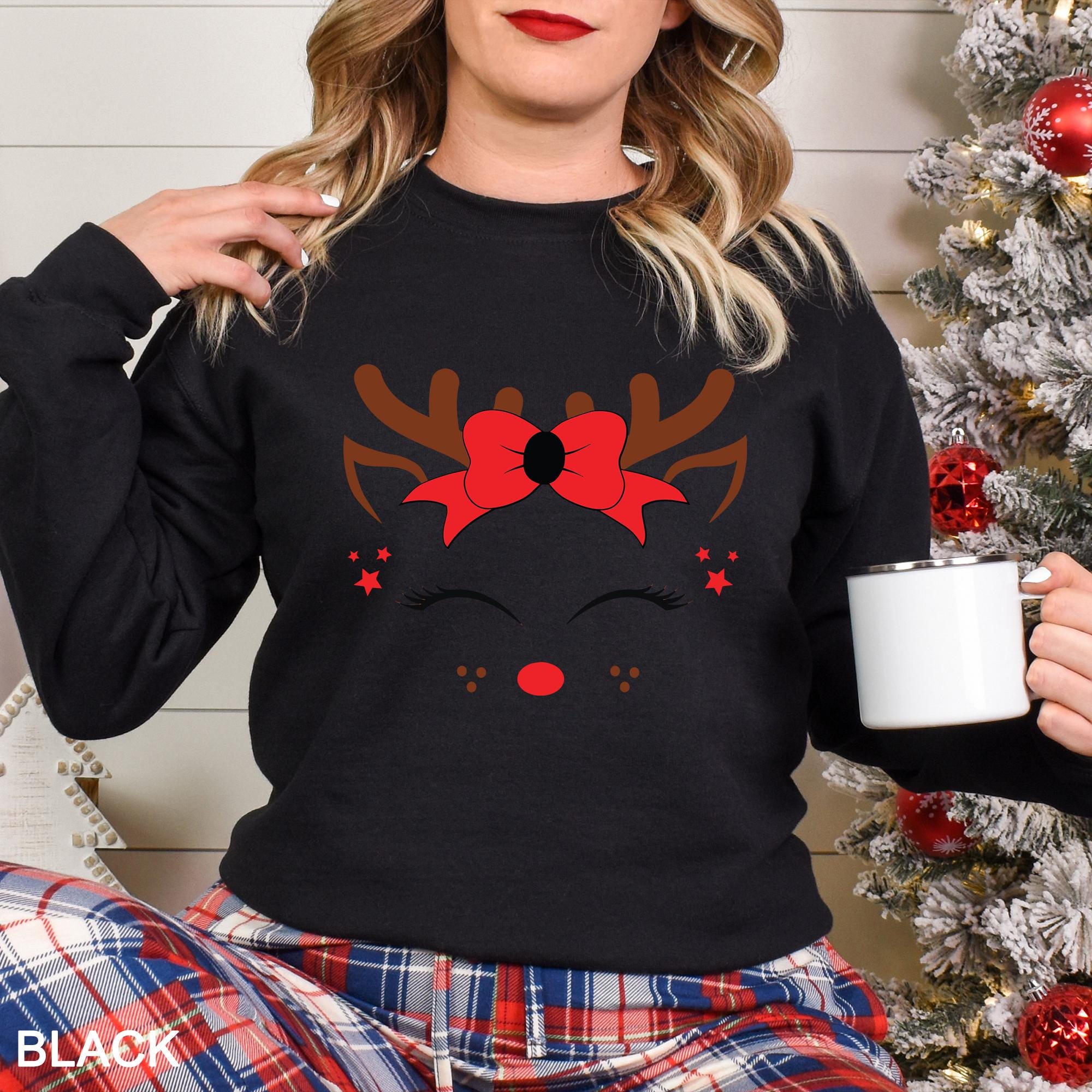 il_2000xN.6333450510_fh3u-1.jpg Cute Reindeer Face Christmas Sweatshirt, Cozy Family Christmas Sweatshirt, Funny Christmas Sweatshirt, Reindeer Sweatshirt, 140446