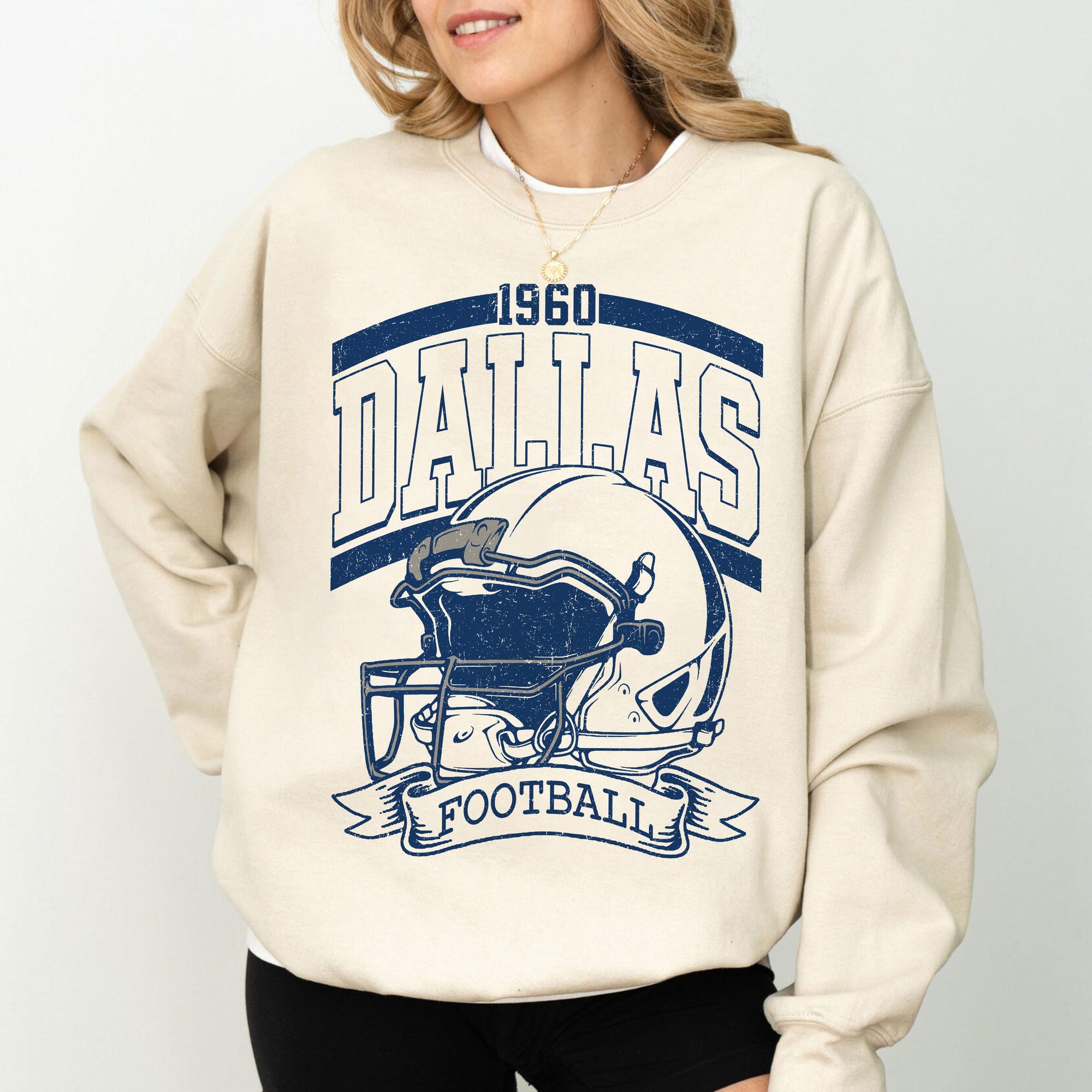 Vintage 90s Style Dallas Football Sweatshirt, Game Day Shirt, Dallas Team Football Shirt, Sunday Dallas, Dallas  Football