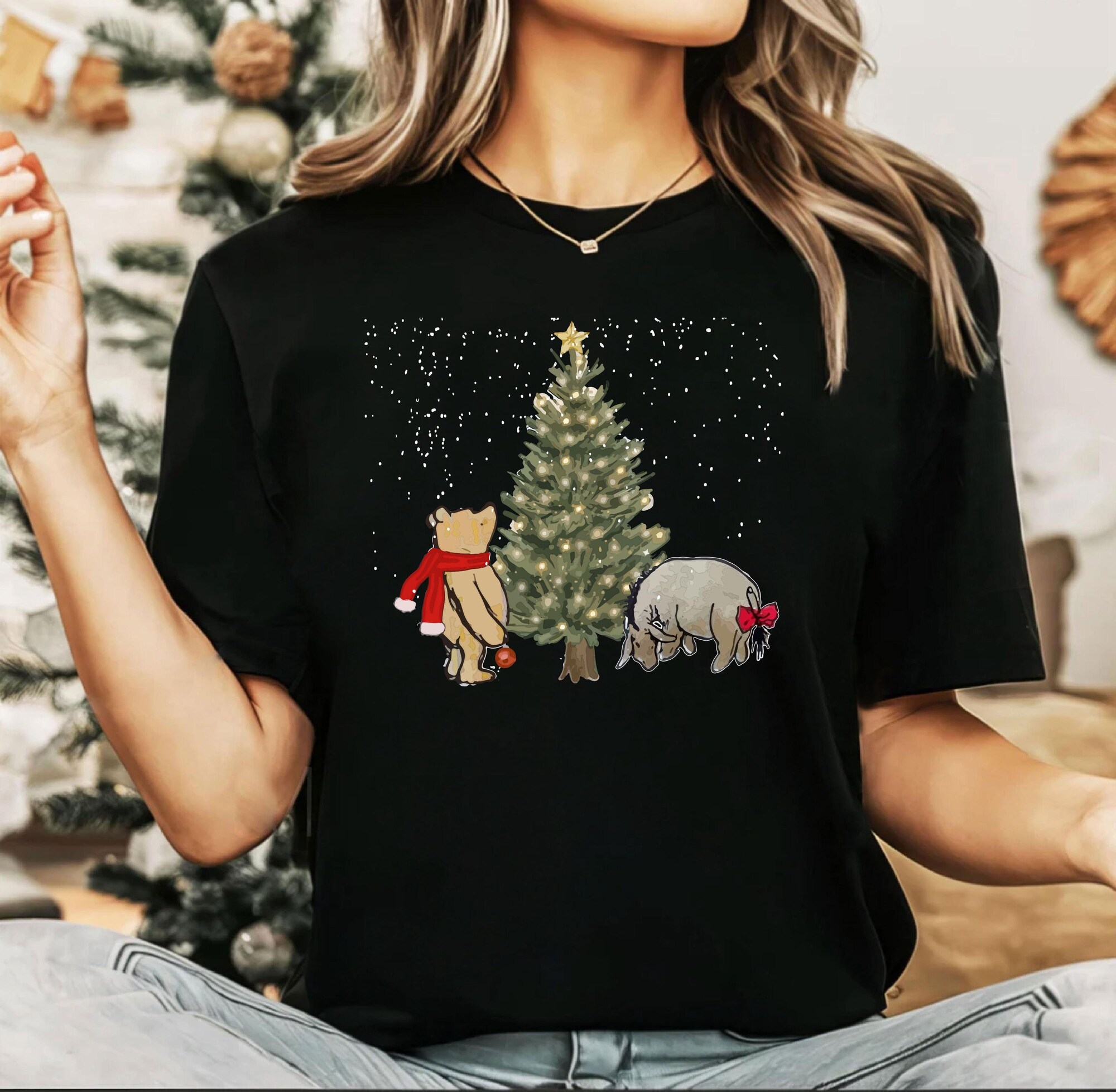 Christmas T-shirt, Christmas Lights Shirt, Christmas Family Top, Holiday Gift, Christmas Family Matching Shirt, Santa, Decorate Tree