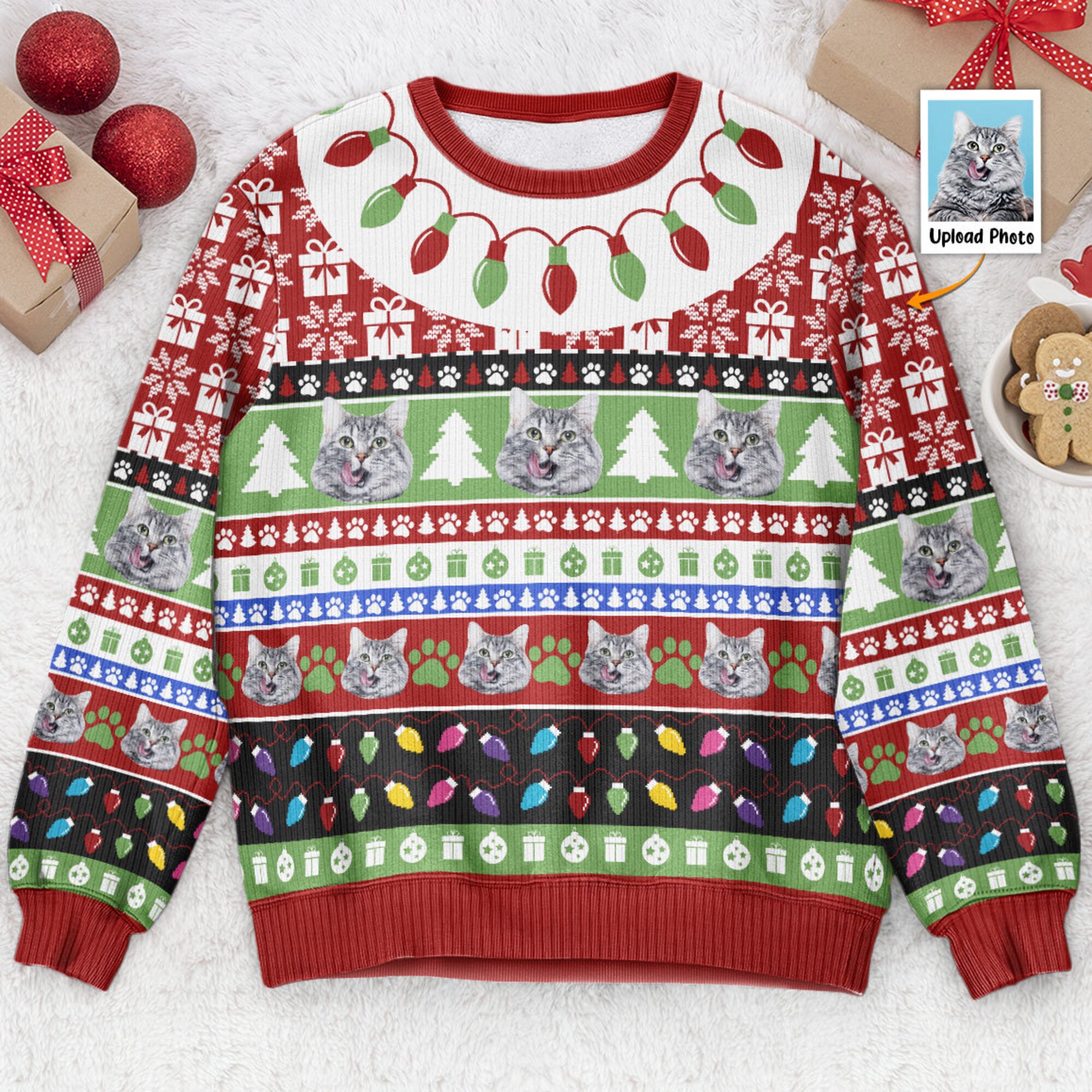 il_2000xN.6342929030_80jm-1.jpg Personalized Pet Photo Ugly Christmas Sweater: Custom Cat or Dog Lover Gift