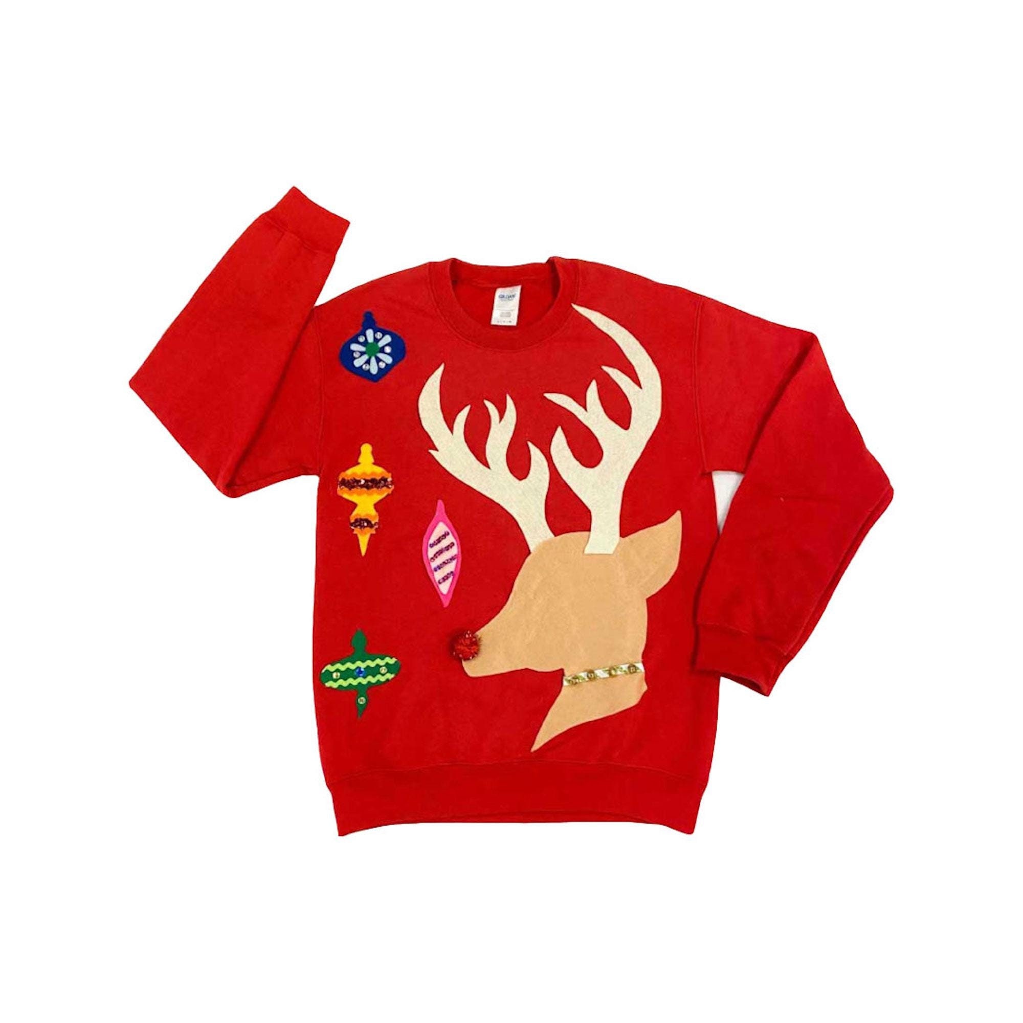 DIY Rudolph Ugly Christmas Sweater Kit: Adult & Kids Holiday Apparel