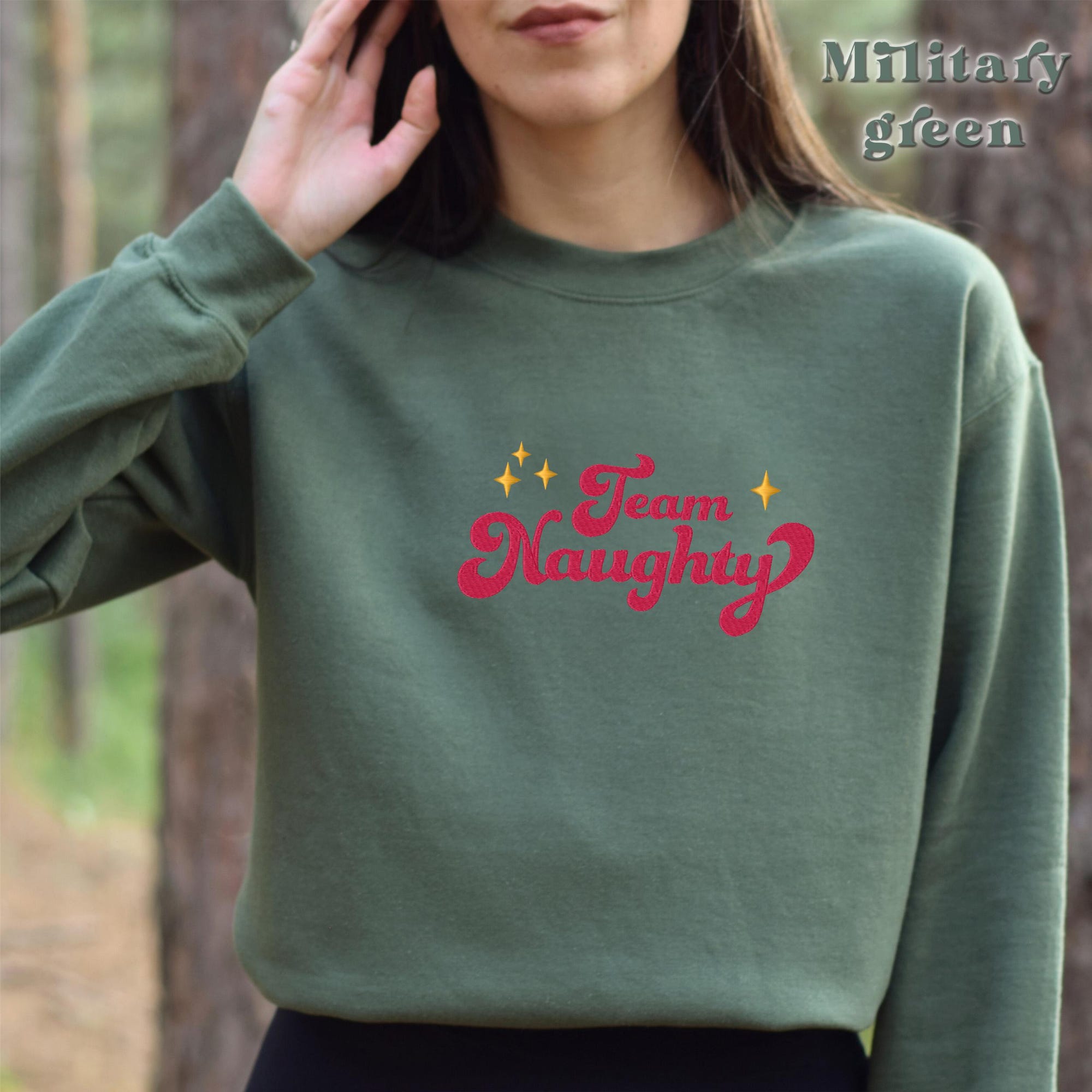 il_2000xN.6350781002_hhju.jpg Embroidered Team Naughty Sweater, Cozy Team Naughty Xmas Sweater, Festive Team Naughty Christmas Sweater