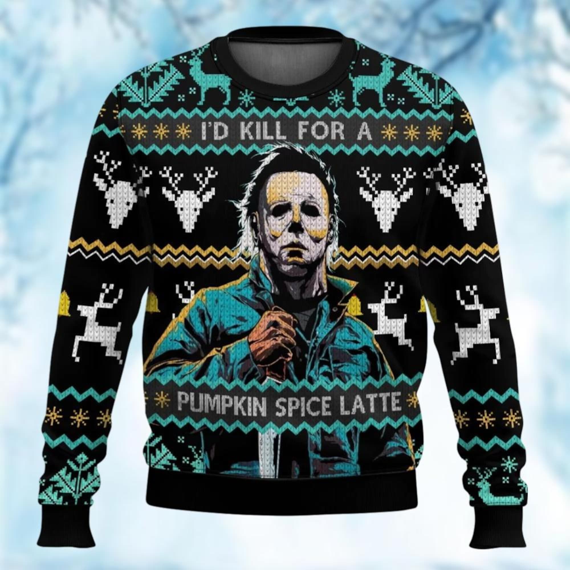 Michael Myers Christmas Sweater, Horror Movie Xmas Sweater, Friday The 13th Xmas Sweater, Horror Character Sweater, Michael Myers Gift