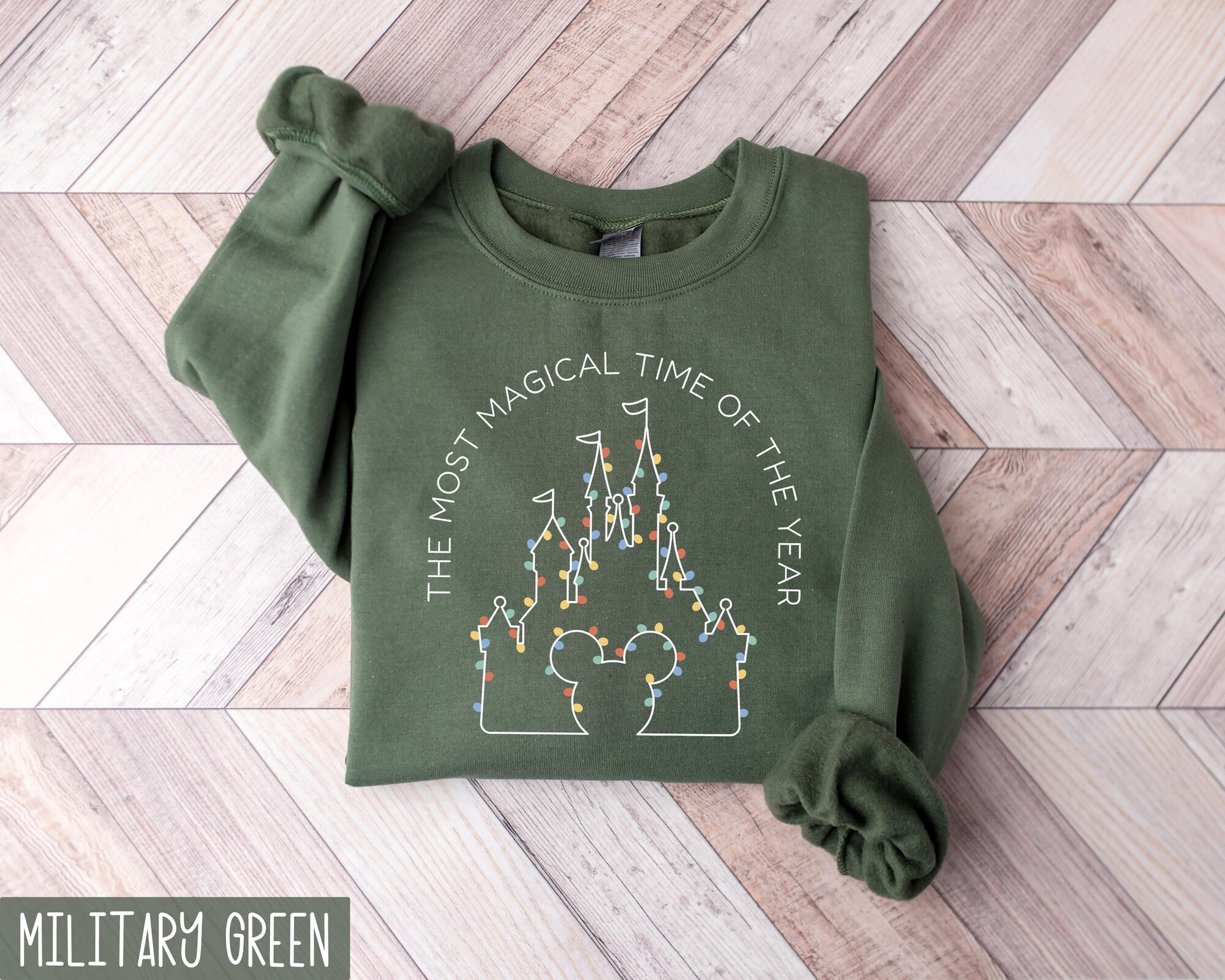 il_2000xN.6352667195_ahuu-1.jpg The Most Magical Time of The Year Sweatshirt, Disney Christmas Sweatshirt, Disney Castle Shirt, Mickey Christmas Sweatshirt, Xmas Sweatshirt