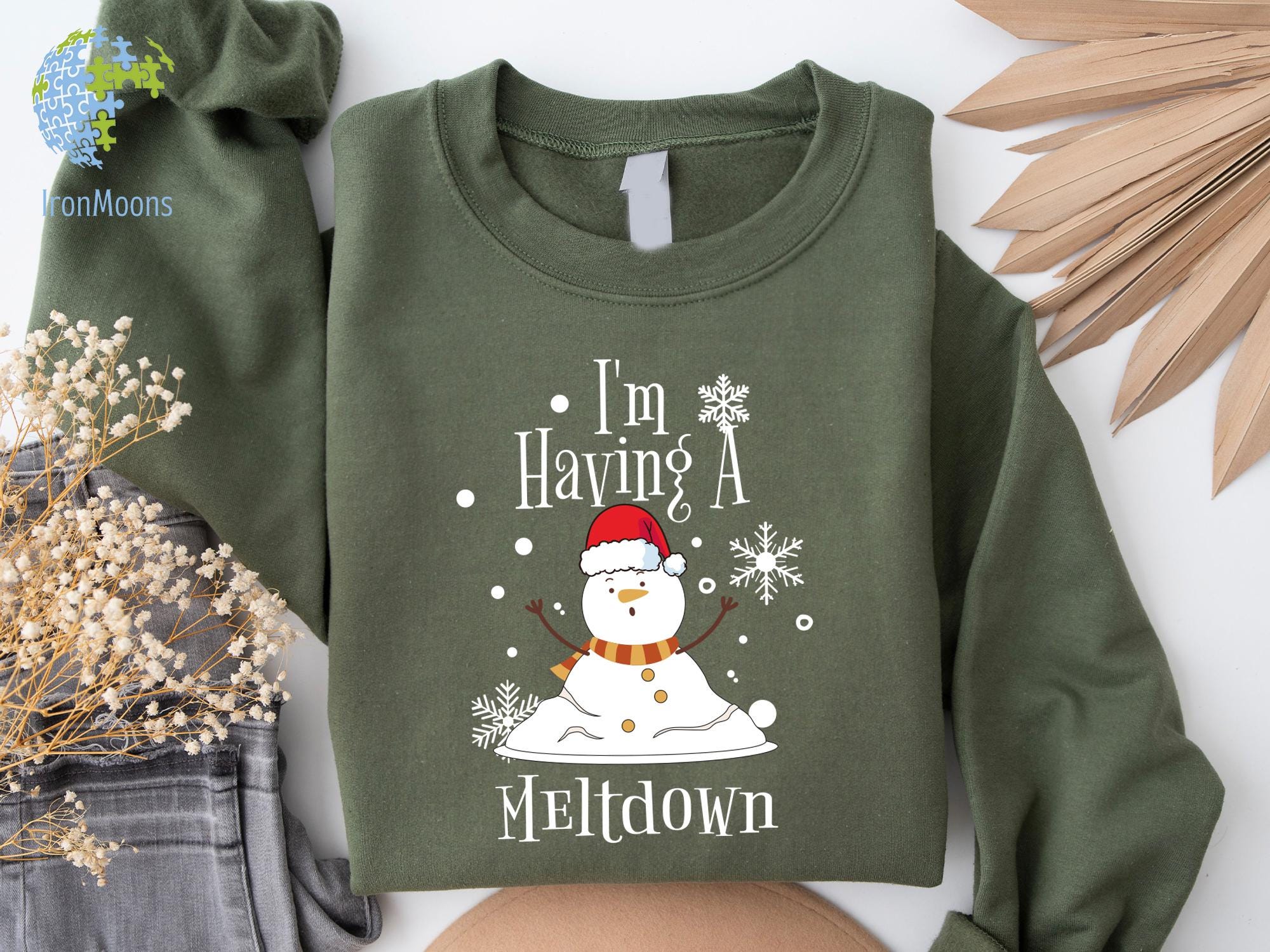 il_2000xN.6352701657_qkcq-1.jpg I'm Having A Meltdown Sweatshirt, Snowman Sweatshirt, Winter Season Hoodie, Winter Sweatshirt, Funny Winter Sweatshirt, Mental Health Hoodie