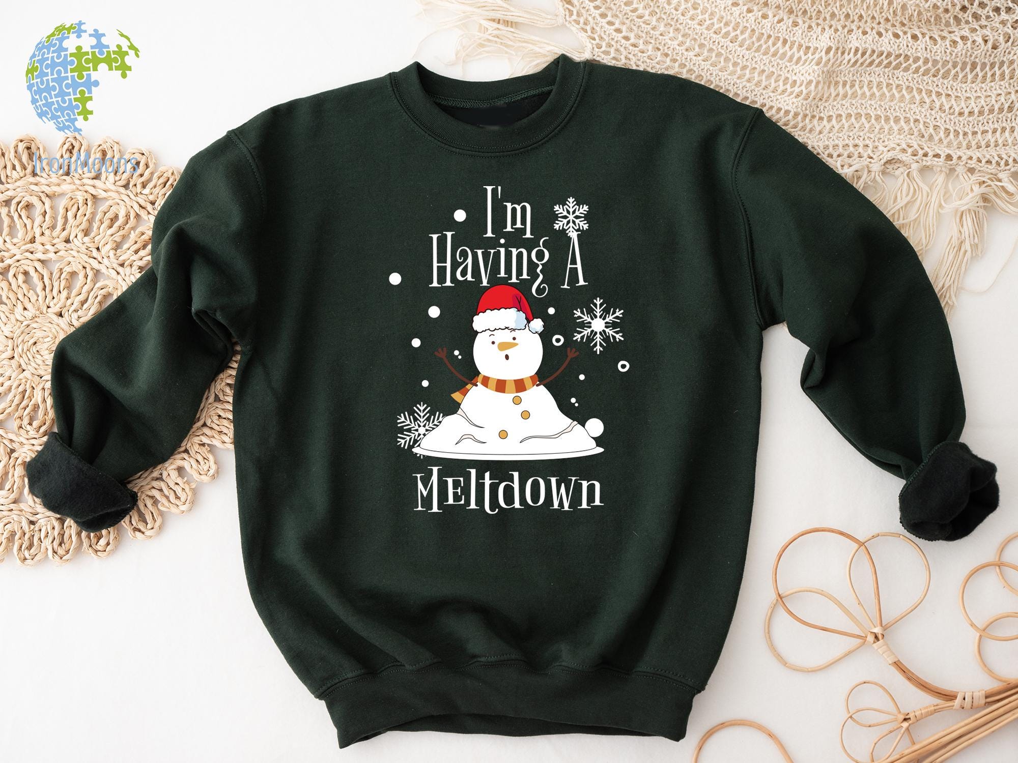 il_2000xN.6352701683_s3e8-1.jpg I'm Having A Meltdown Sweatshirt, Snowman Sweatshirt, Winter Season Hoodie, Winter Sweatshirt, Funny Winter Sweatshirt, Mental Health Hoodie