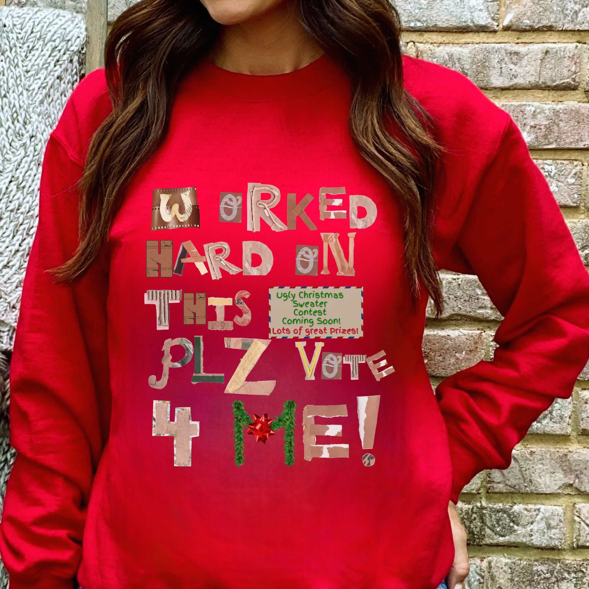 il_2000xN.6353489408_14yf.jpg Tacky Ugly Christmas Sweater: Torn Paper Cardboard Letters