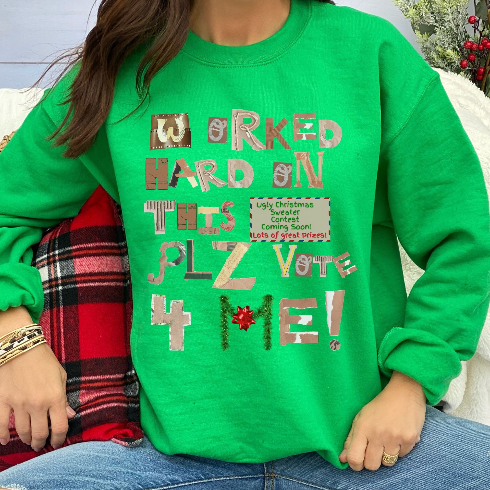 il_2000xN.6353494486_b8vg.jpg Tacky Ugly Christmas Sweater: Torn Paper Cardboard Letters