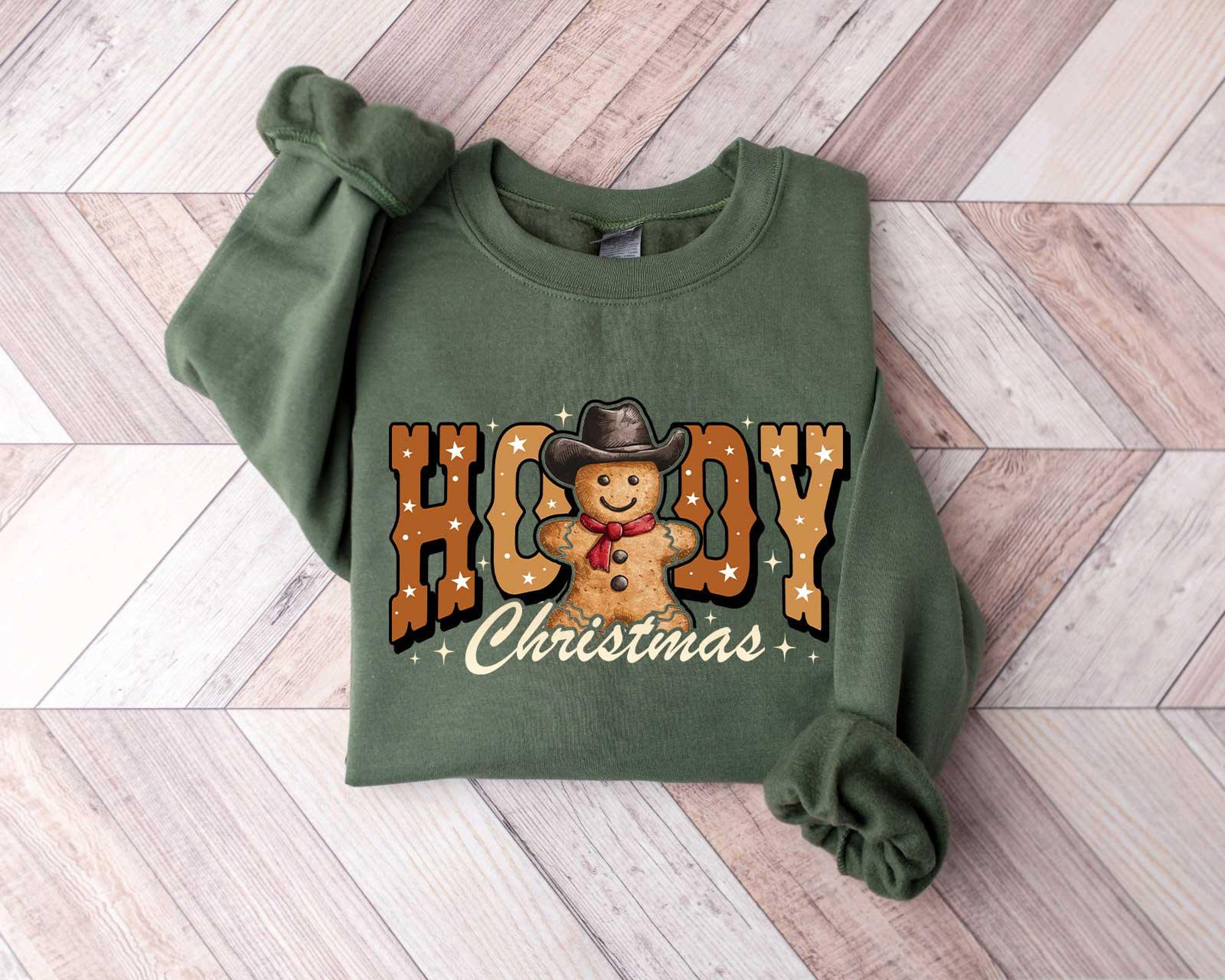 Howdy Christmas Gingerbread Sweatshirt, Western Christmas Shirt, Cowboy Christmas Shirt, Christmas Crewneck, Cowgirl Christmas Shirt