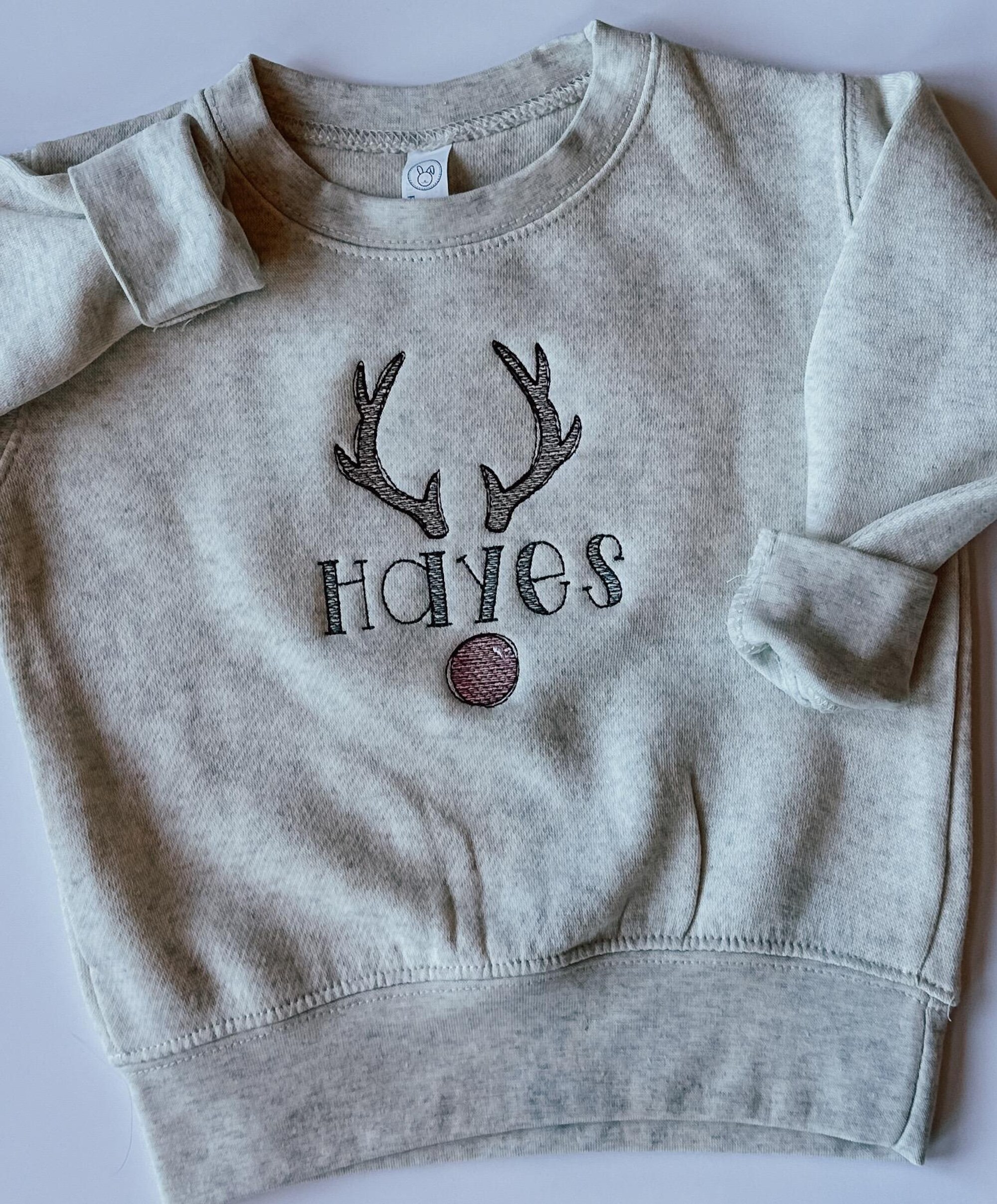 Kids Christmas Sweatshirt, Personalized Christmas Sweatshirt, Custom Holiday Shirt, Personalized Shirt for Children, Reindeer Sweatshirt
