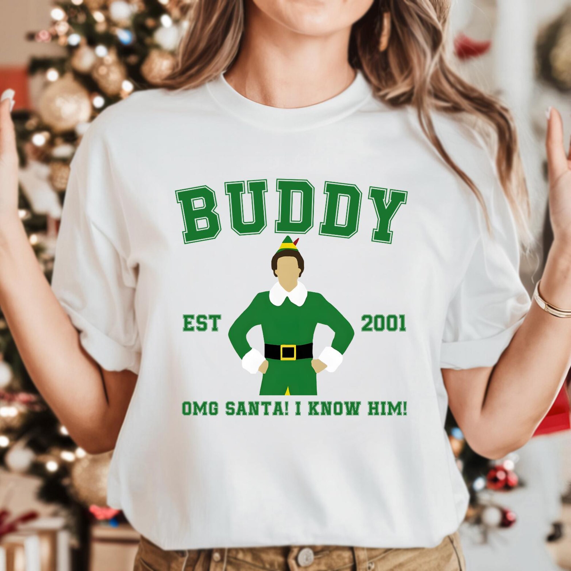 il_2000xN.6358734580_jq52-1.jpg Buddy The Elf Christmas Shirt, OMG Santa I Know Him Shirt, Christmas Movie Vintage T-Shirt, Merry Christmas 2024 Shirt, ELF Movie Shirt