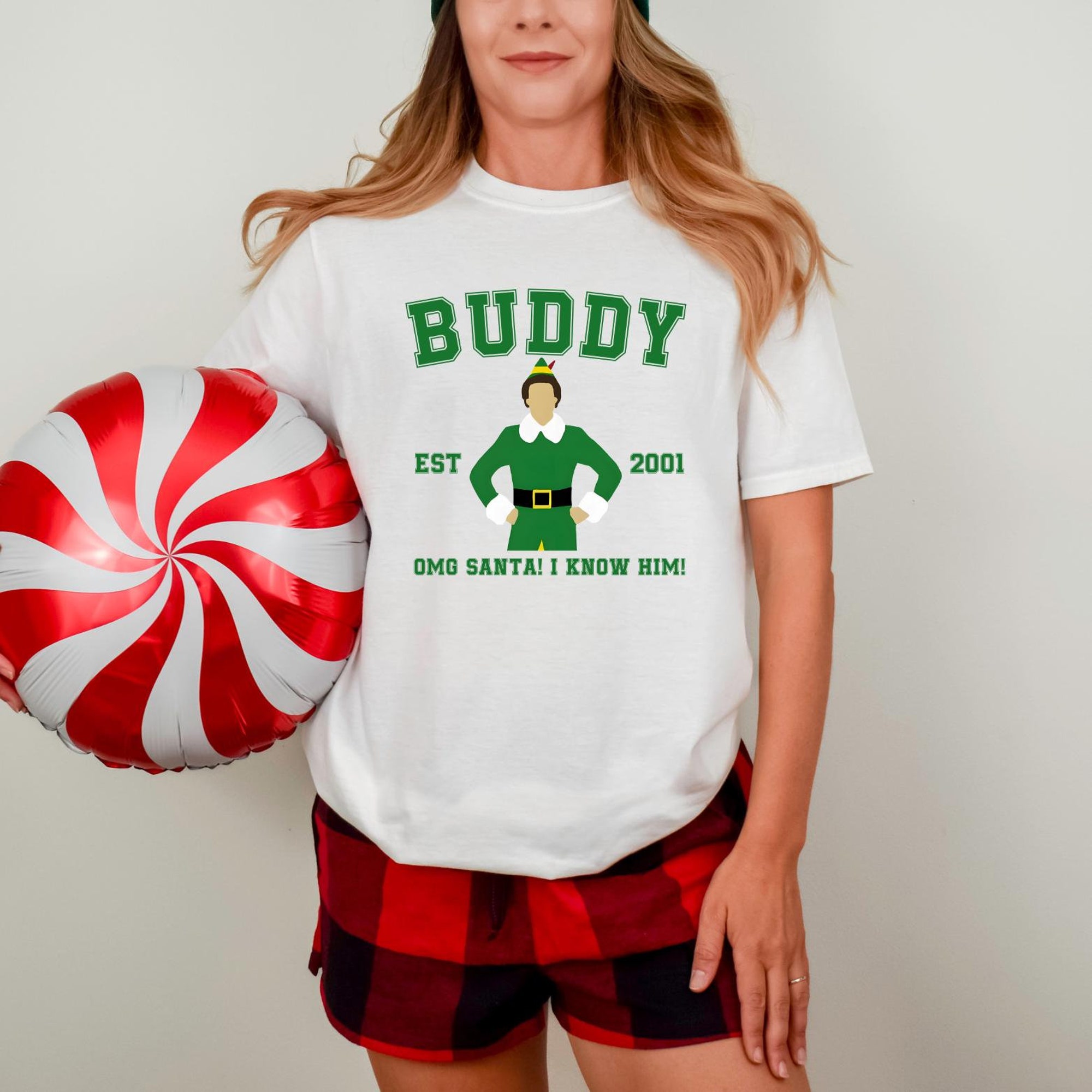 Buddy The Elf Christmas Shirt, OMG Santa I Know Him Shirt, Christmas Movie Vintage T-Shirt, Merry Christmas 2024 Shirt, ELF Movie Shirt