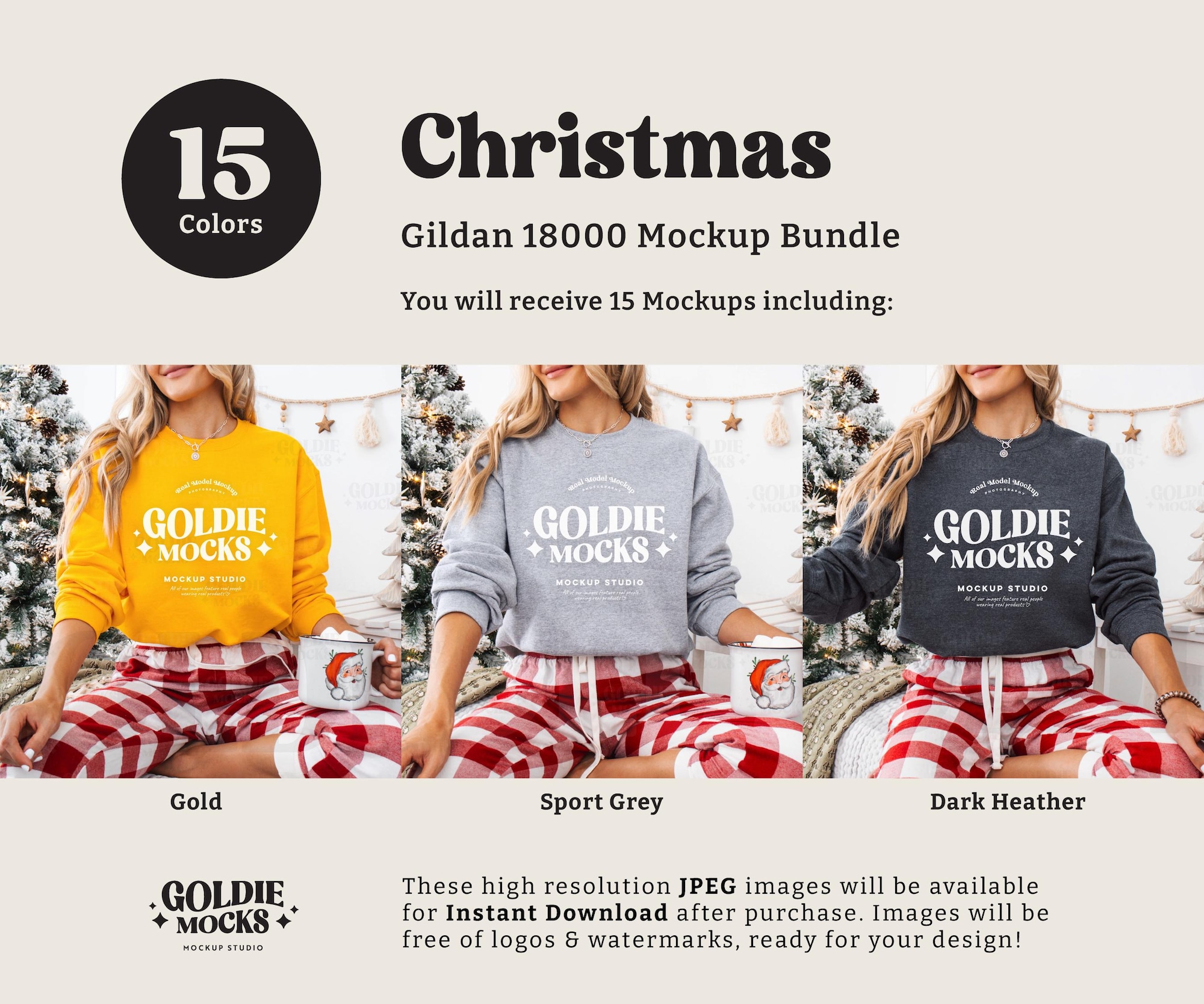 il_2000xN.6358816424_q4a0-4.jpg Gildan 18000 Sweatshirt Christmas Mockup Bundle | G180 Crewneck Mock-up Bundle | Real Model Mock | Cozy Casual Holiday Christmas Aesthetic