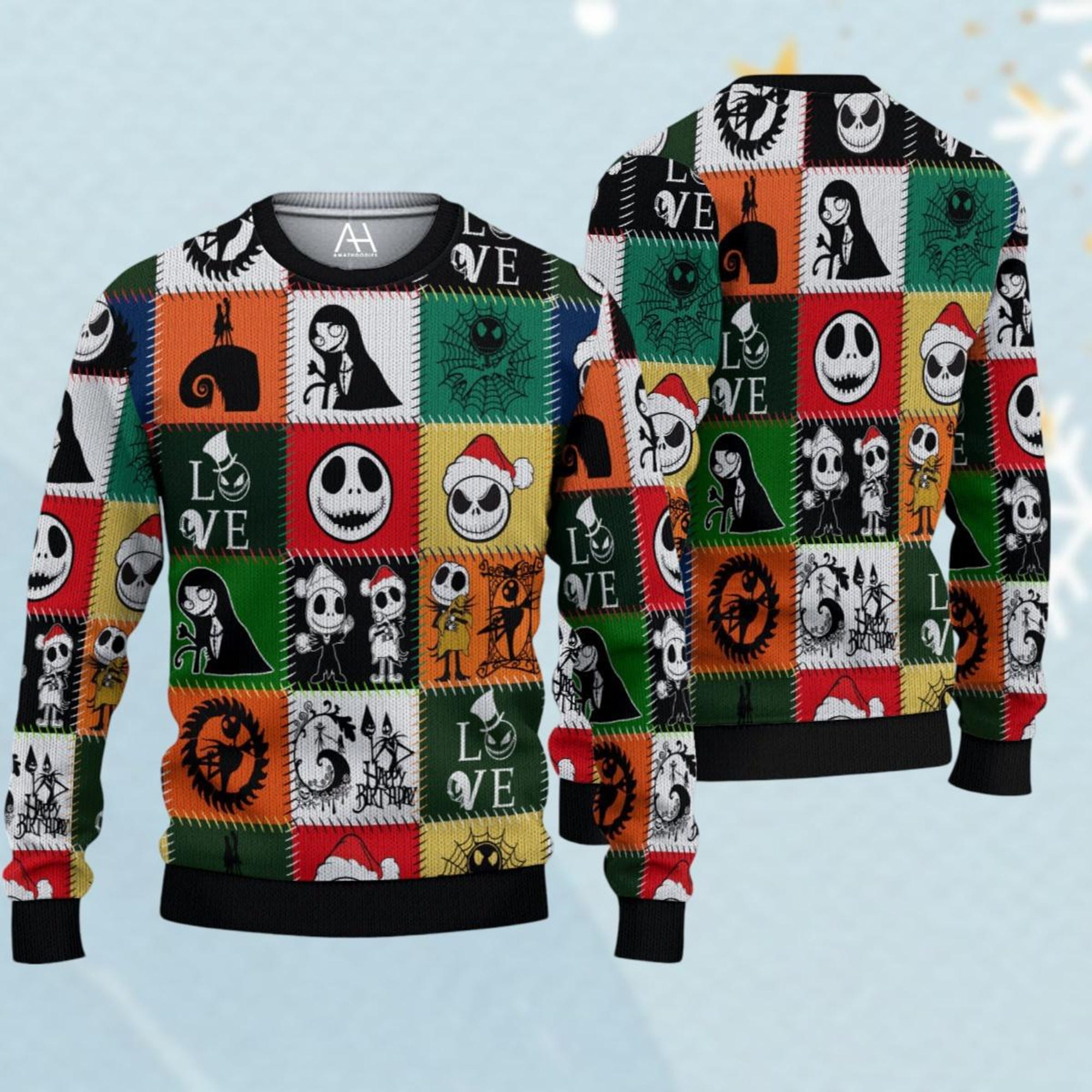 The Nightmare Before Christmas Characters Ugly Sweater, Horror Characters Sweater, Nightmare Before Xmas Sweater, Christmas Sweater