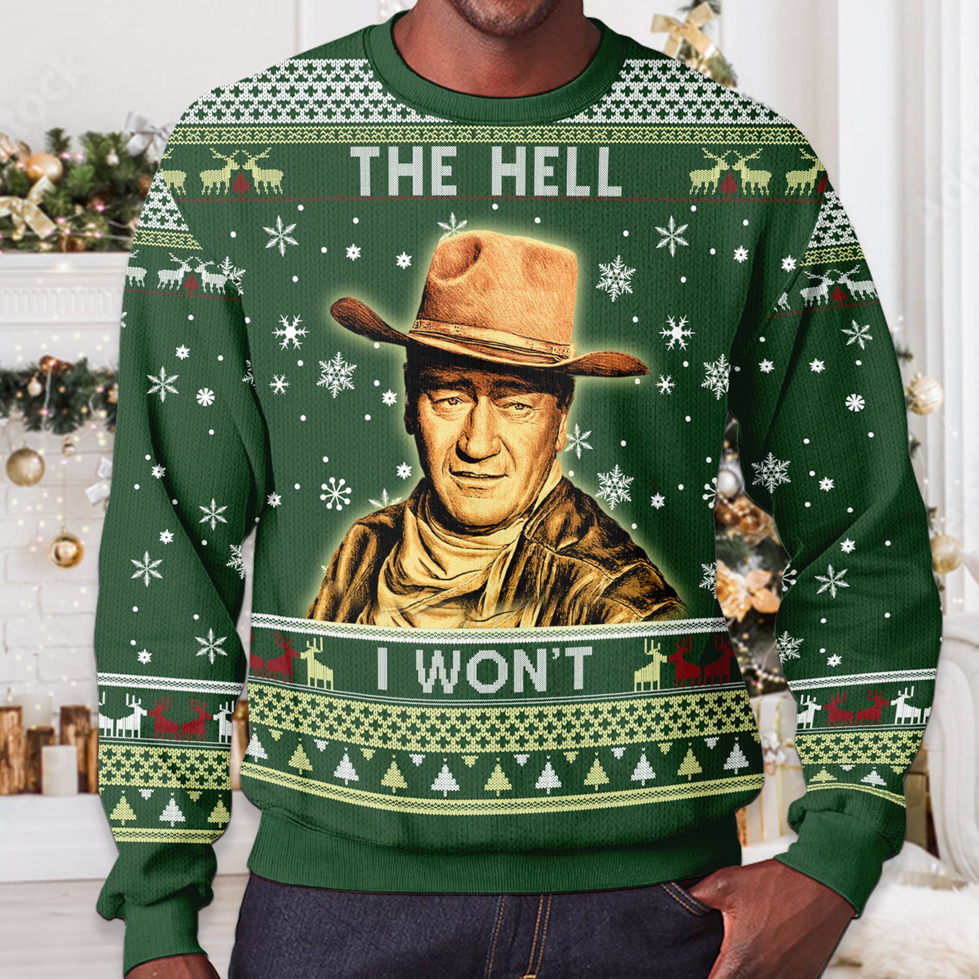 The Hell I Won’t Ugly Christmas Sweater: 1980s TV Show Quote