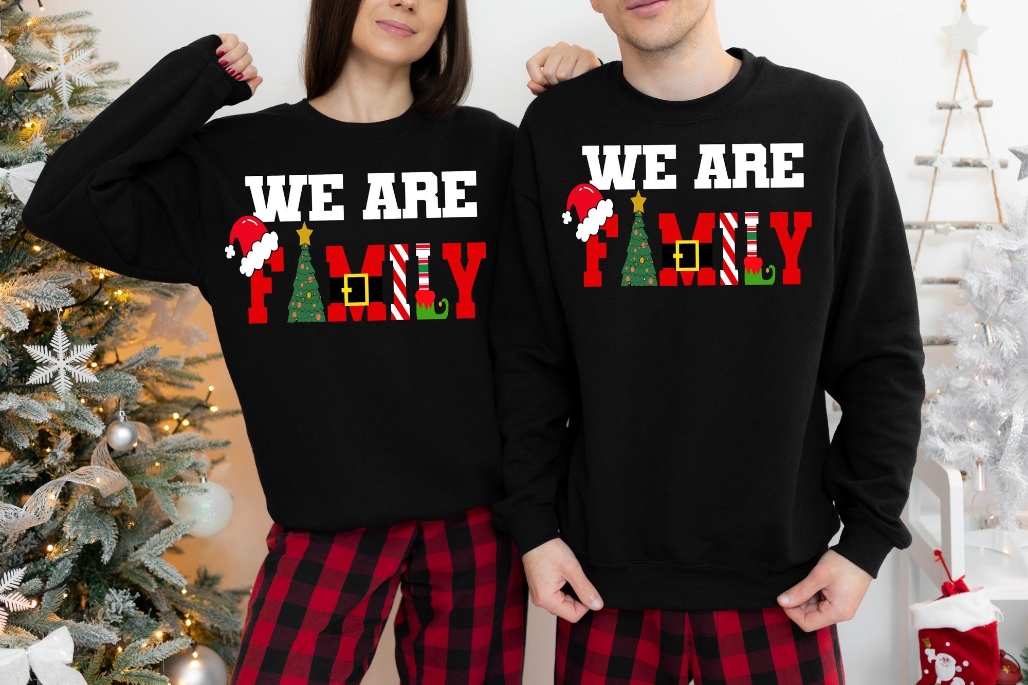 We Are Family Shirts, Matching Family Christmas T-Shirts, Christmas Family Pajama Tee, Family Christmas Matching Hoodie, Family Christmas