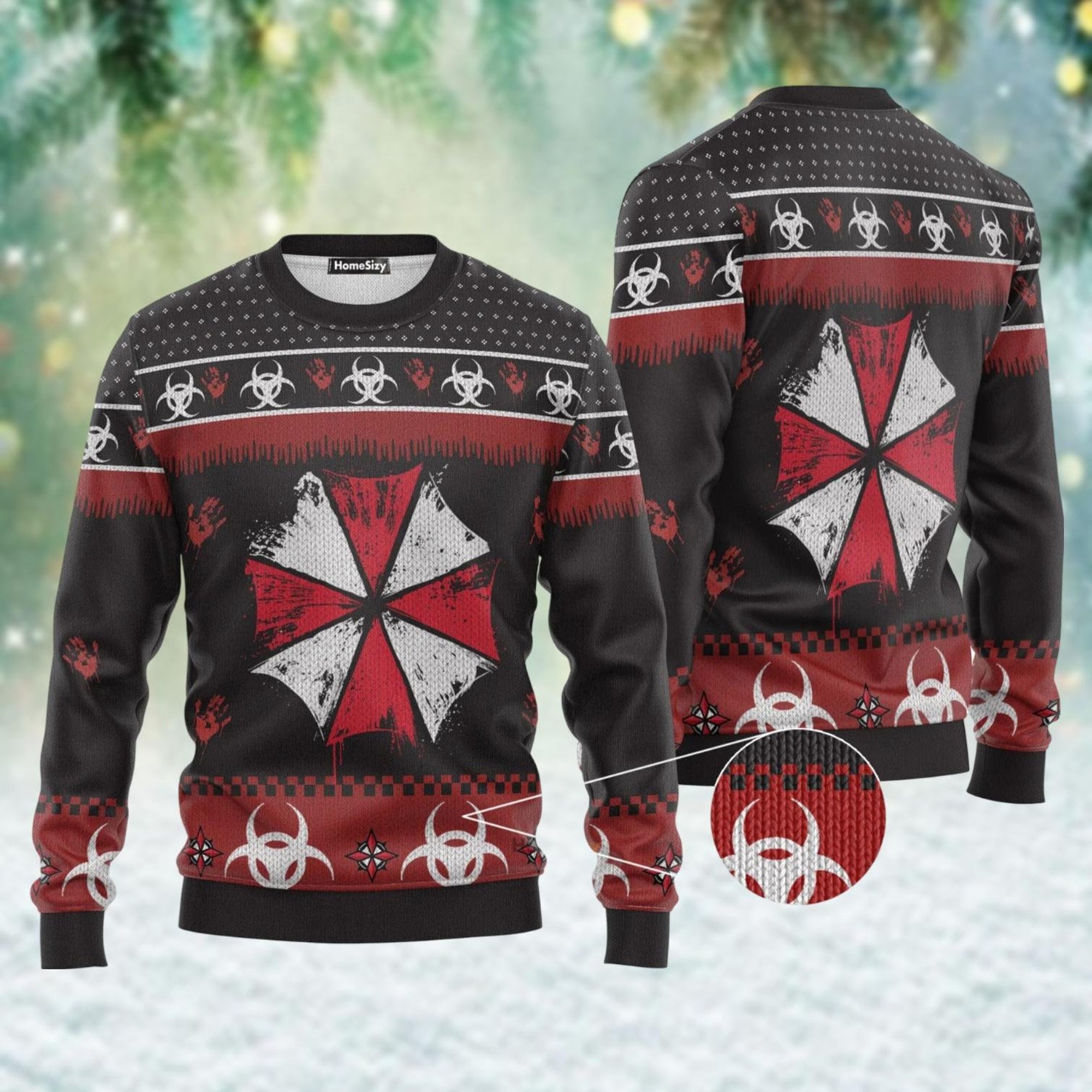 Christmas Umbrella Corporation Ugly Sweater, Resident Evil Ugly Christmas Sweater, Raccoon City Xmas Sweater, Holiday Sweater