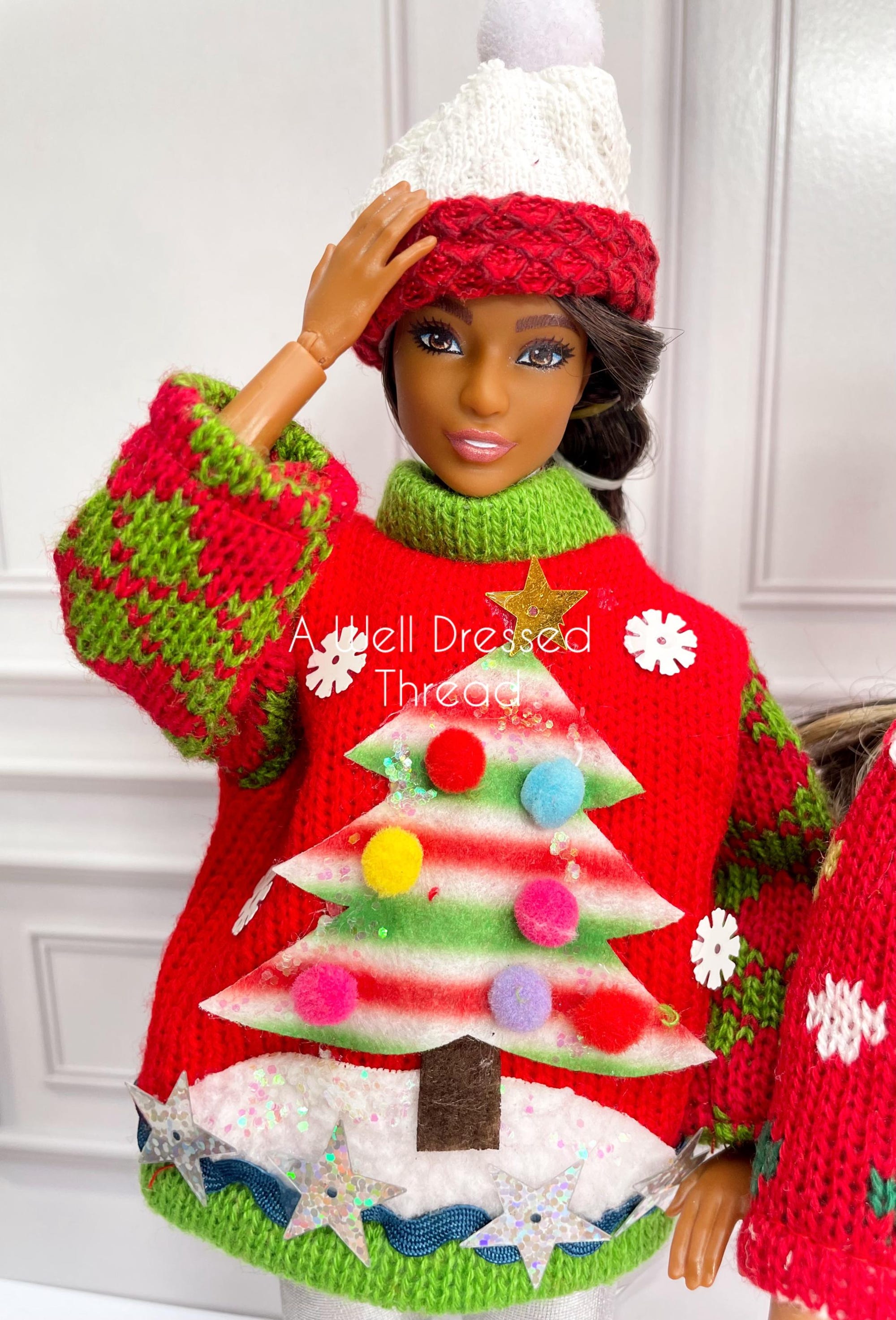il_2000xN.6368672938_javw.jpg Doll Ugly Christmas Sweater with Hat: Fashion Doll Clothes