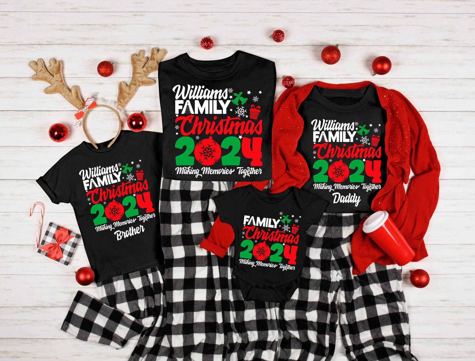 Custom Family Christmas Shirt, Family Christmas 2024 Making Memories Together Shirt, Christmas Shirt, Christmas Group Shirt, Christmas Gift