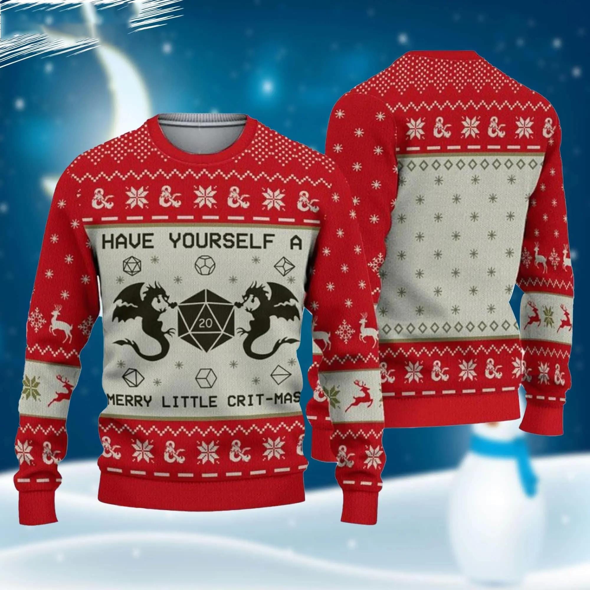 DnD Classes Have Yourself Christmas Ugly Sweater, Dungeons And Dragons Sweater, D&D Christmas Sweater, Gaming Dungeon Master Gift