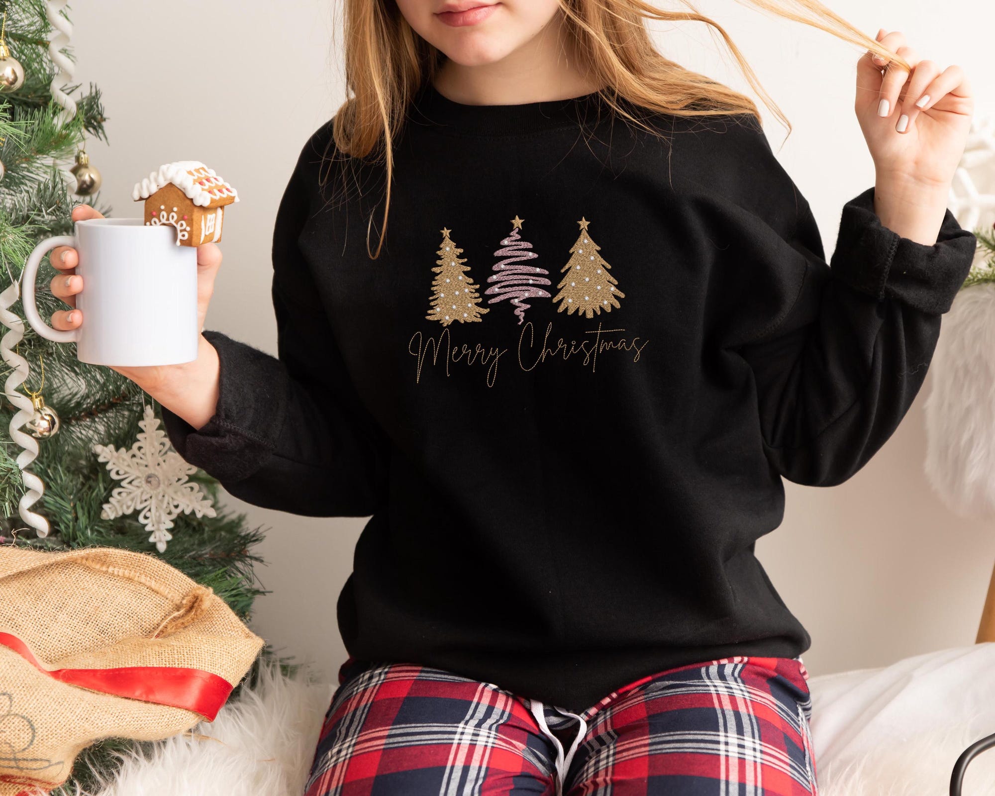 il_2000xN.6375363723_dy3w-1.jpg Embroidered Merry Christmas Sweatshirt, Embroidered Merry And Bright Christmas Shirt, Christmas Tee, Merry Christmas, Merry And Bright