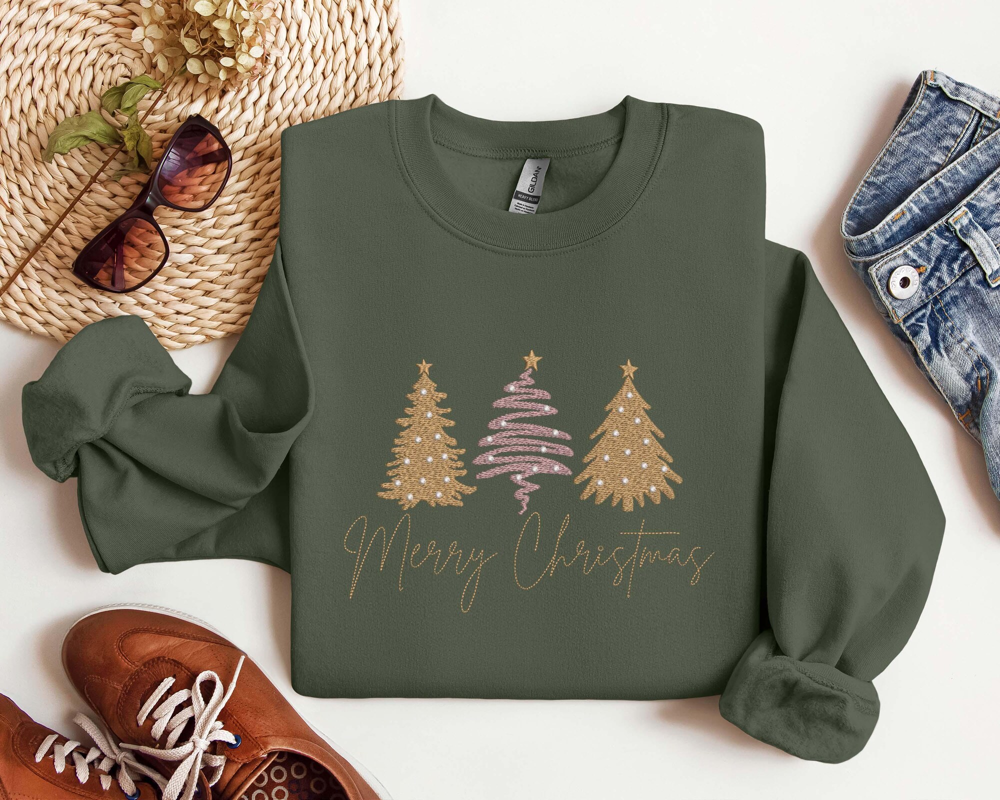 il_2000xN.6375363929_qahi-2.jpg Embroidered Merry Christmas Sweatshirt, Embroidered Merry And Bright Christmas Shirt, Christmas Tee, Merry Christmas, Merry And Bright