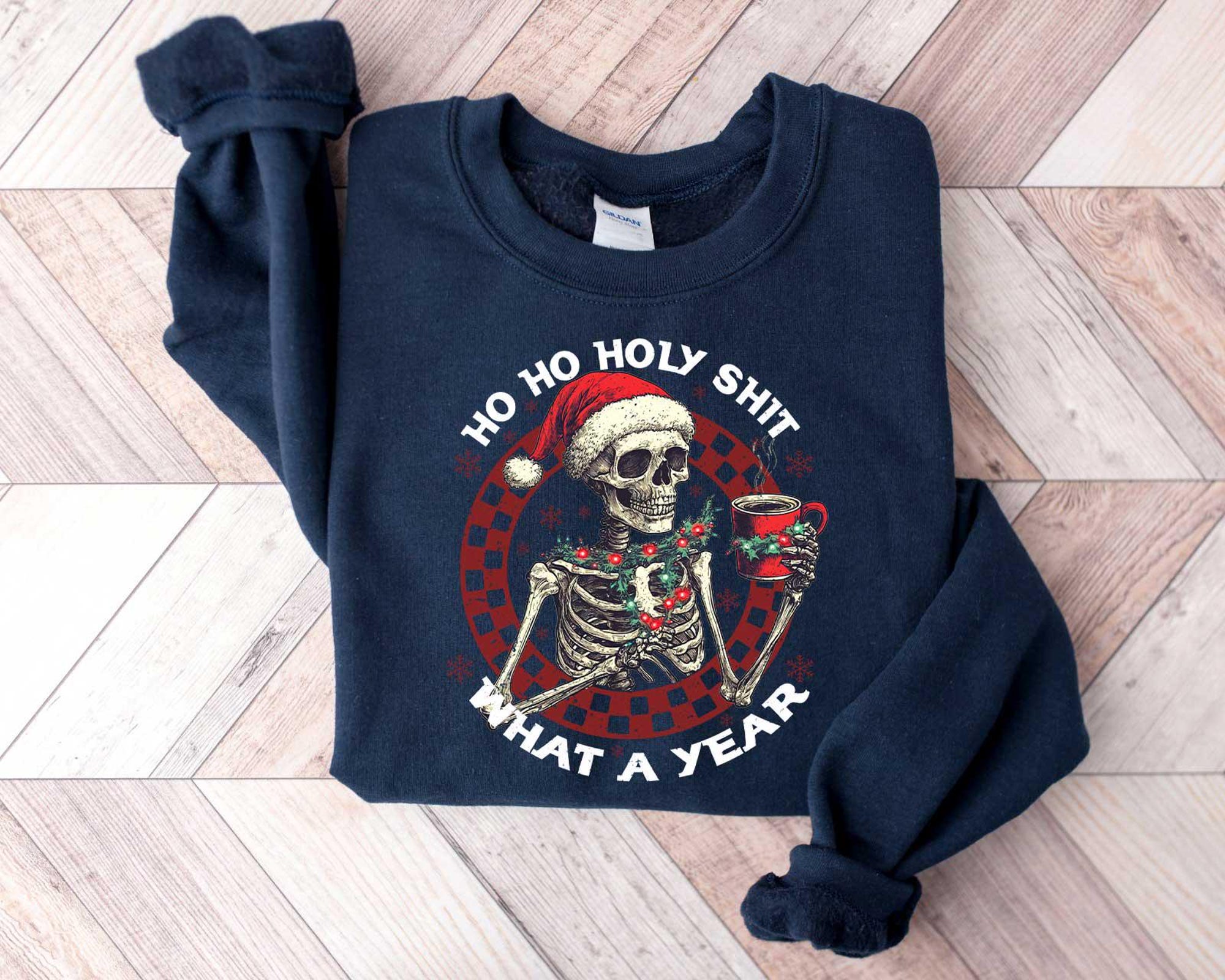 il_2000xN.6375863022_bh9q-1.jpg Skeleton Christmas Sweatshirt, Christmas Dancing Skeleton Sweatshirt, Funny Christmas Shirt, Dead Inside But Christmas Shirt and Sweatshirt