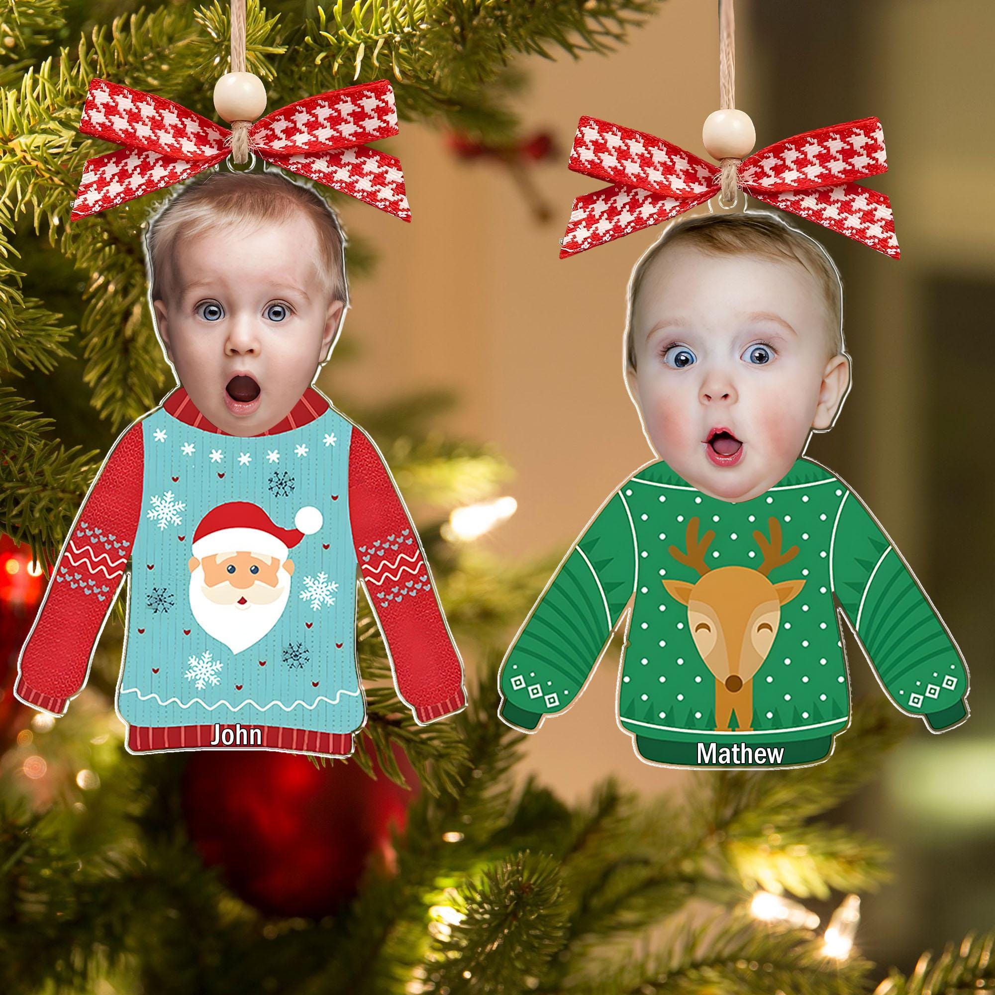 il_2000xN.6377010144_48tk.jpg Custom Photo Funny Kid In Christmas Ugly Sweater, Personalized Kid's Face and Name Christmas Ornament, Personalized Acrylic Ornament