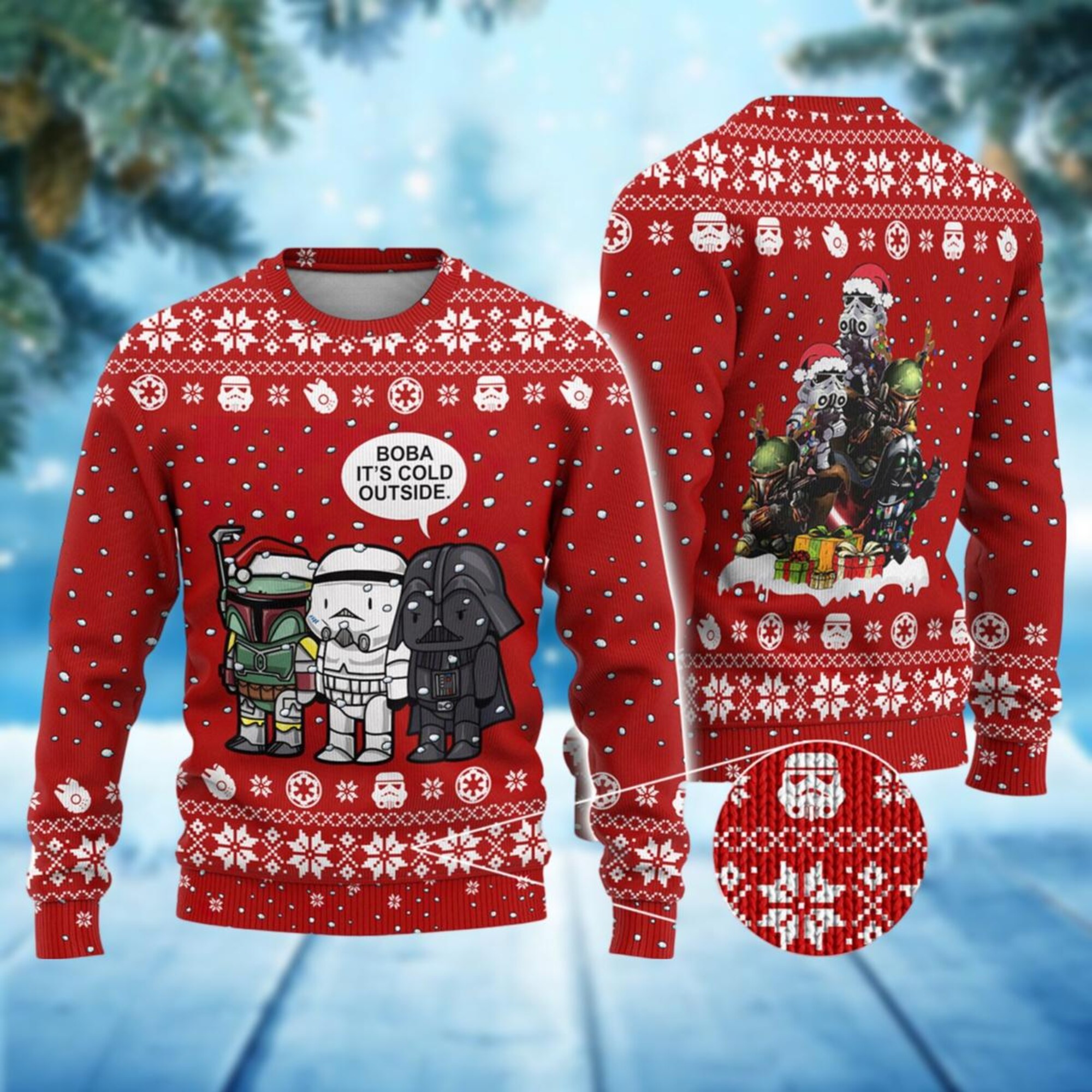 Star Wars Ugly Christmas Sweater, Darth Vader Ugly Xmas Sweater, Star Wars Characters Holiday Sweater, Disney Funny Sweater