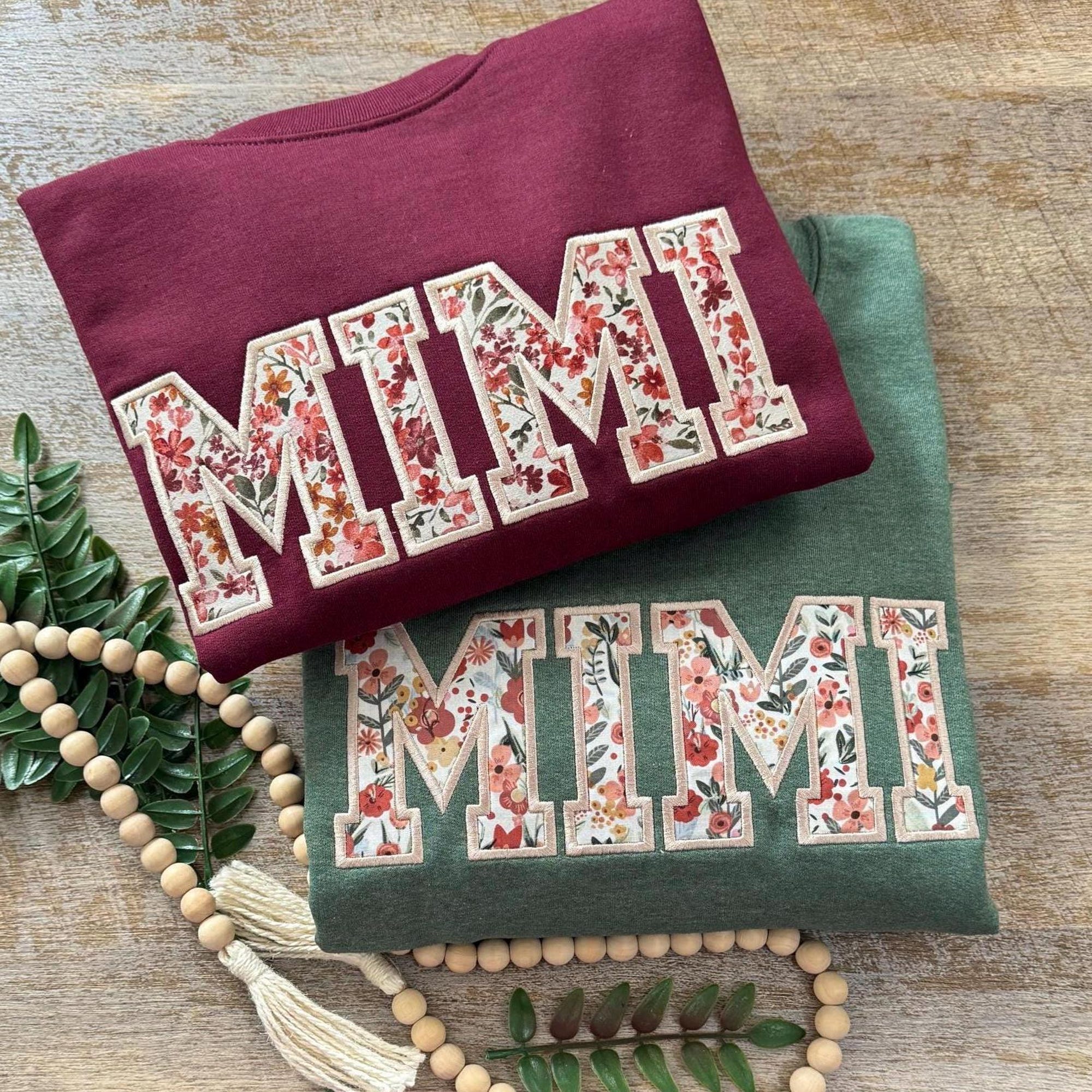 Embroidered Mimi Sweatshirt, Custom Embroidered Sweatshirt, Floral Sweatshirt, Personalized Mimi Sweatshirt, Christmas Gift for Mimi