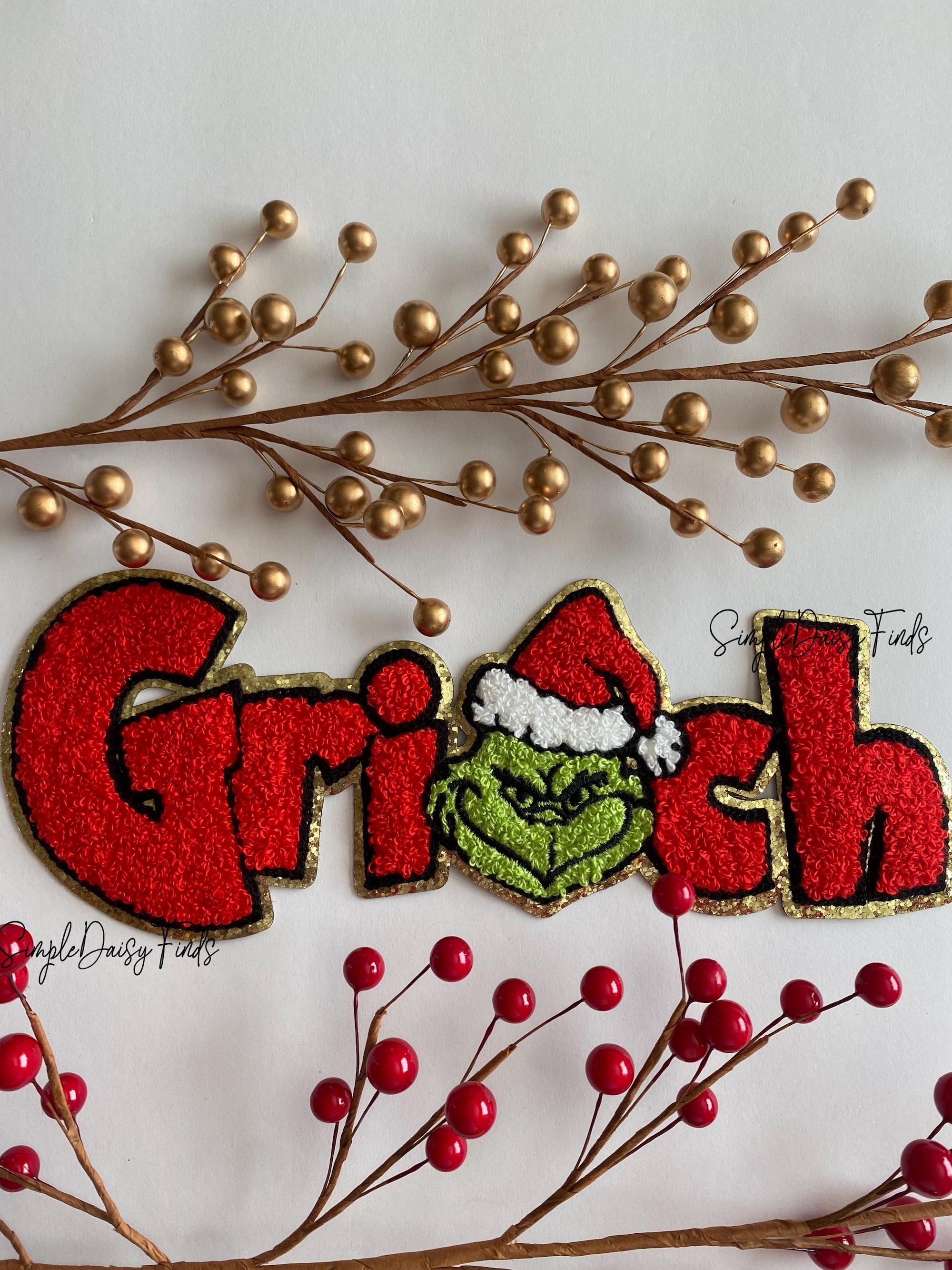 Christmas Chenille Patch: Iron On Transfer (10 inch), Christmas Sweaters