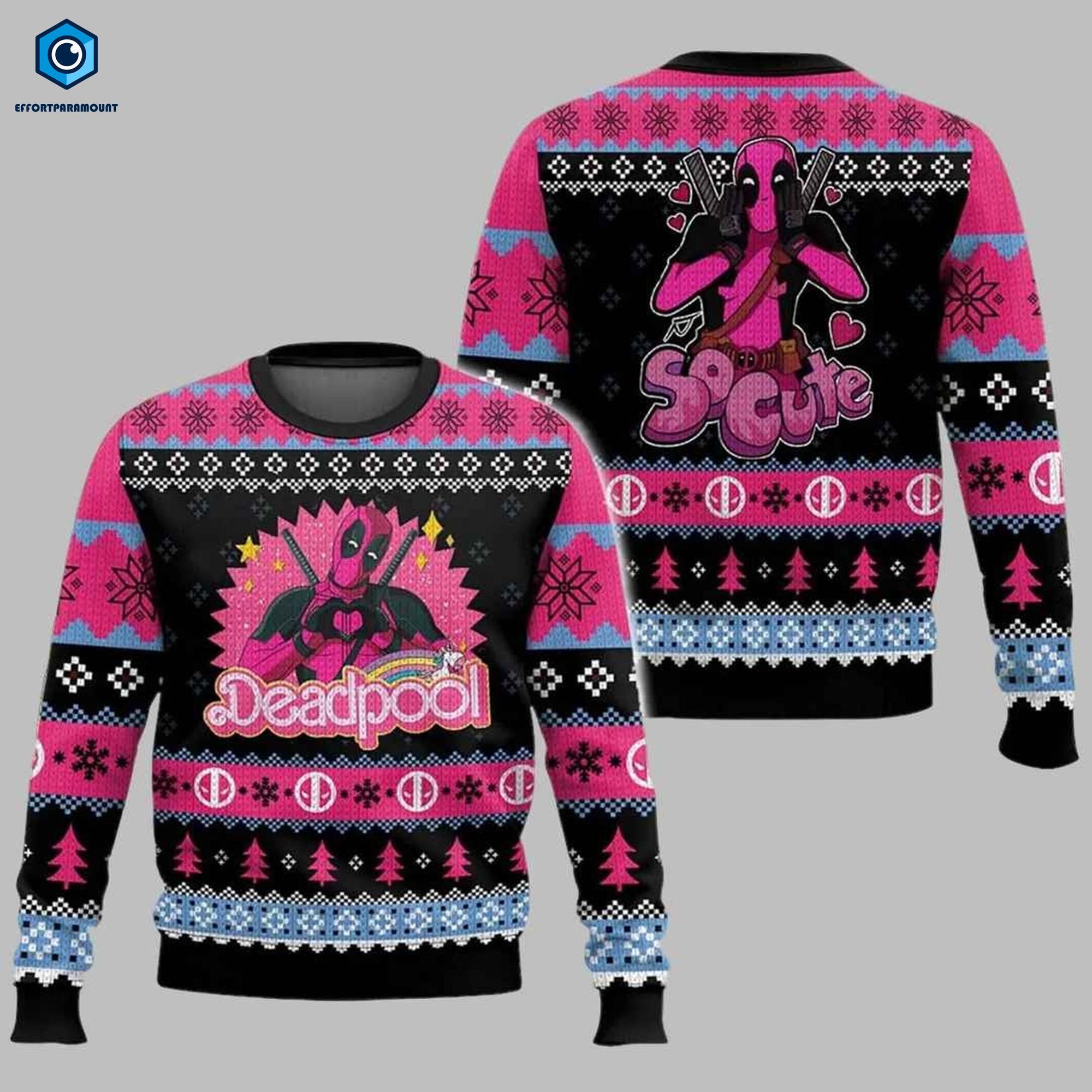 Deadpool So Cute Ugly Christmas Sweater, Deadpool 3 Christmas Sweater, Deadpool Christmas Sweater, Superhero Christmas, Christmas Xmas Gifts