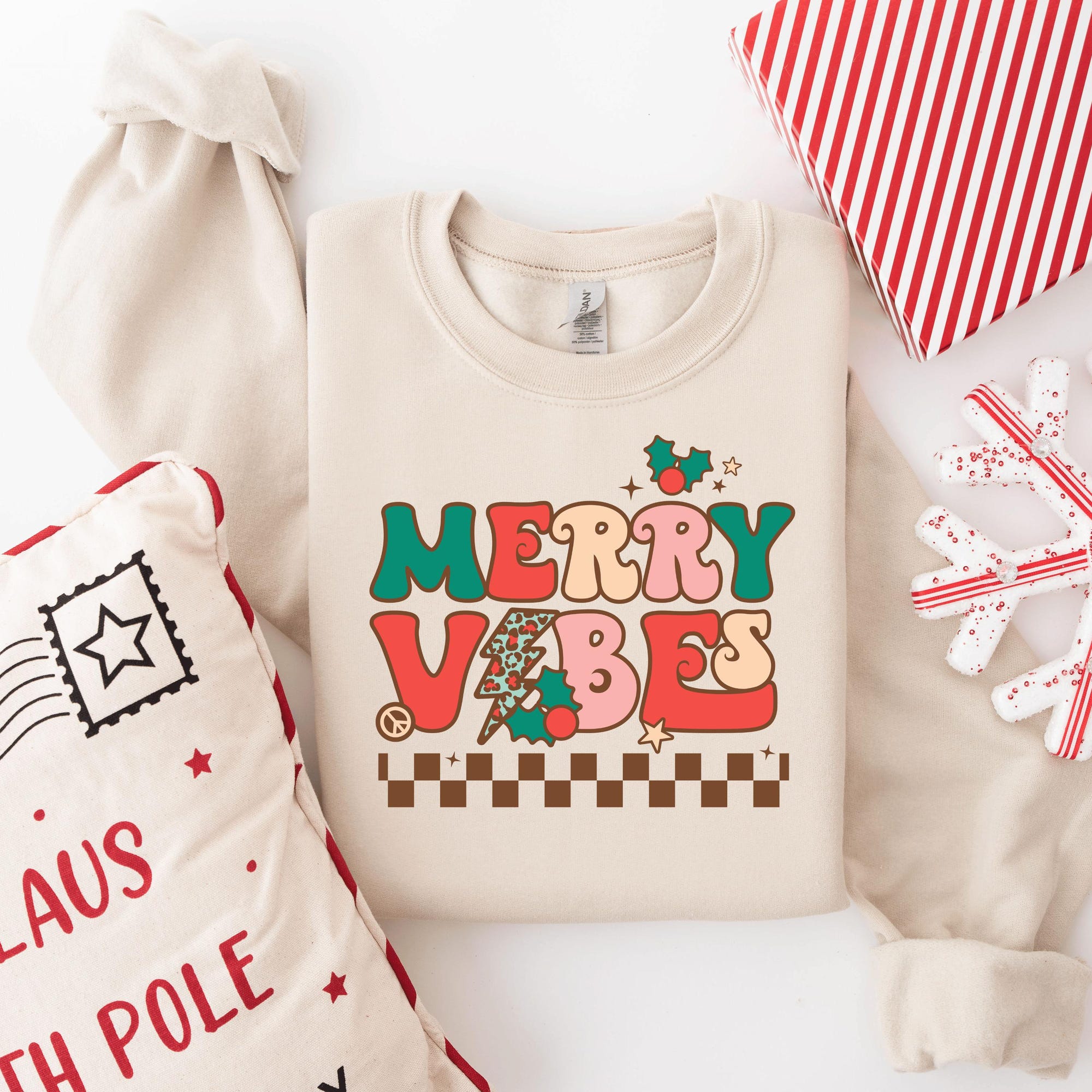 Christmas Merry Vibes Sweatshirt, Merry Christmas Shirt, Merry Vibes Christmas T Shirt, Holiday Vibes Merry Christmas Tee, Christmas 2025