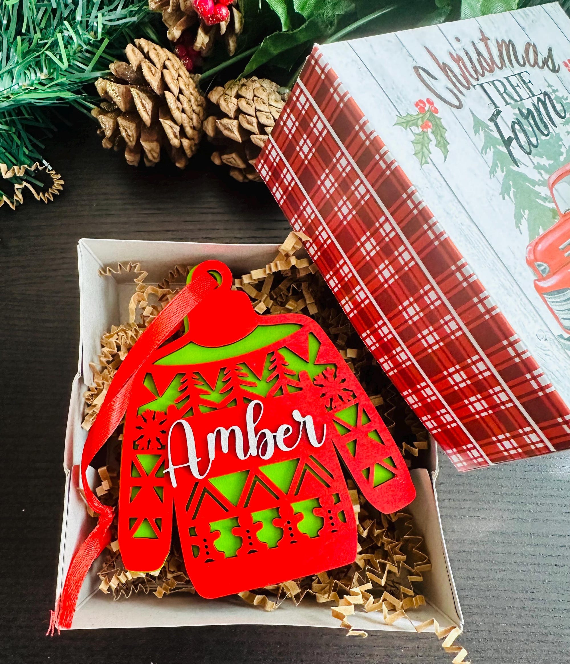 Funny Wooden Ugly Sweater Ornament: Personalized Christmas Gift