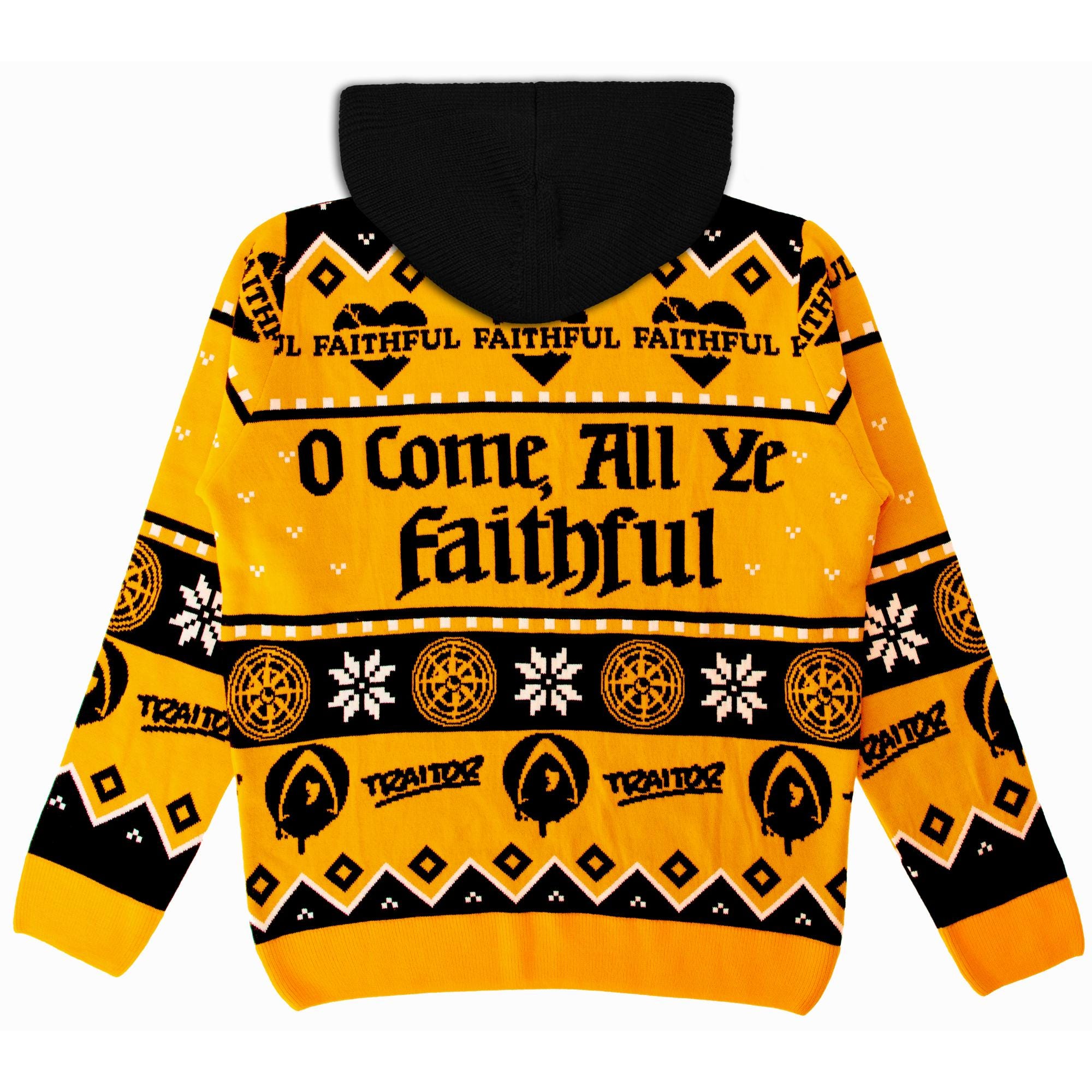 il_2000xN.6392288204_7zyw.jpg The Traitors® Official Knitted Christmas Jumper with Hood | Official Traitors Merch | Ugly Christmas Sweater | Made in the UK | Gift Ideas