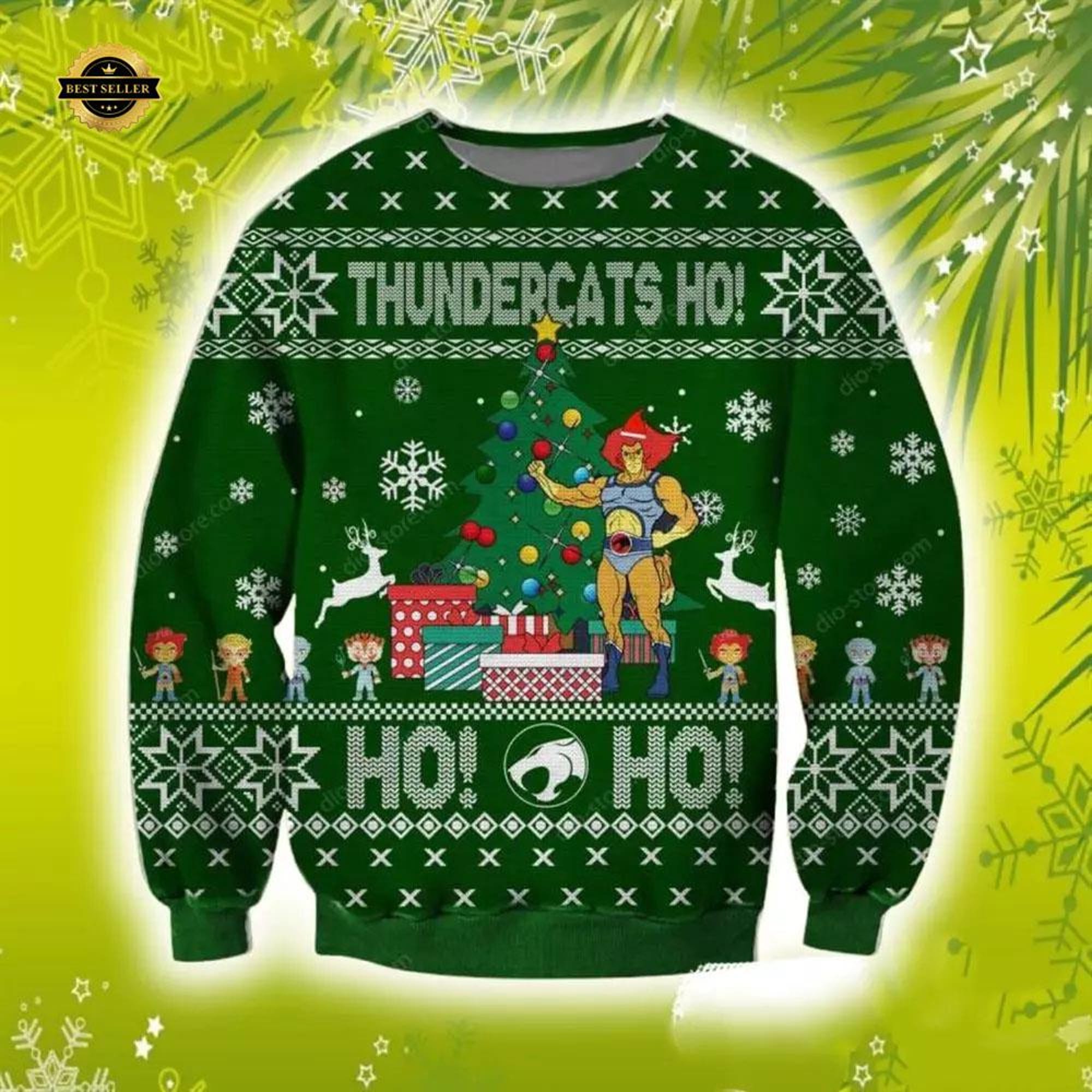 Thundercats Ho! Christmas Sweater – Festive Holiday Lion-O Design