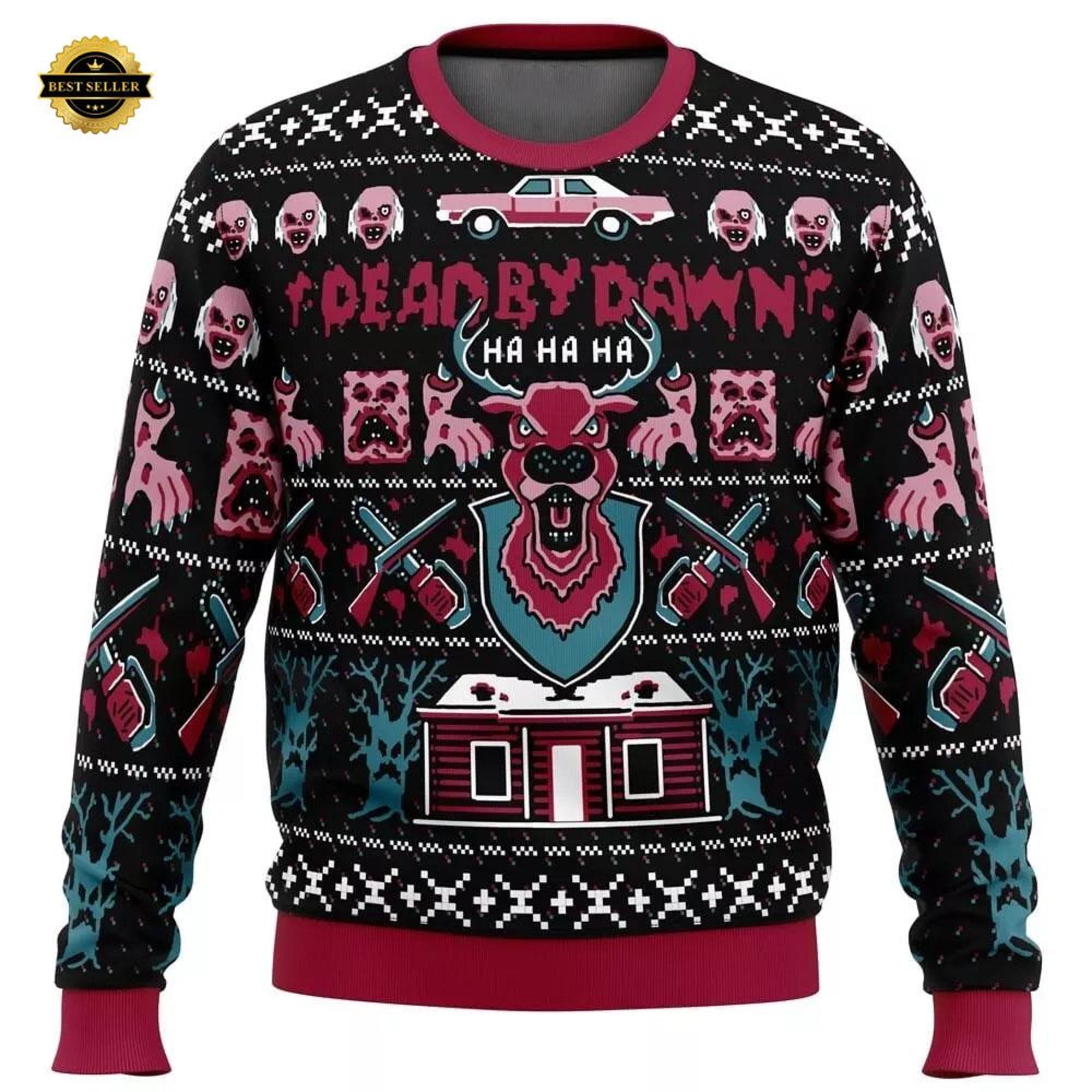 Dead by Dawn Christmas Sweater – Horror Movie-Inspired Festive Design