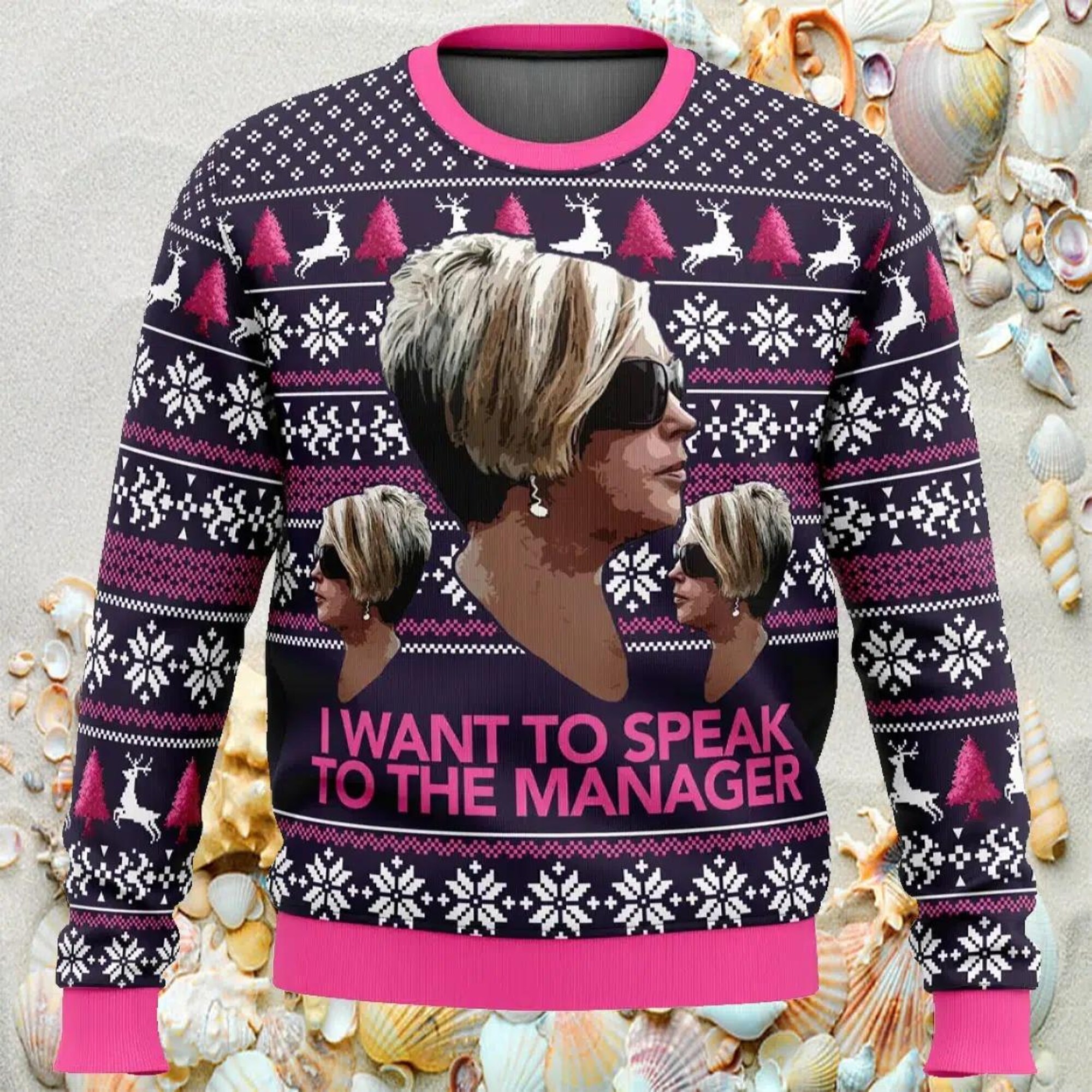 Christmas Karen Meme Ugly Sweater, Funny Meme Sweater, I Want To Speak To The Manager Xmas Sweater, Funny Christmas Gift