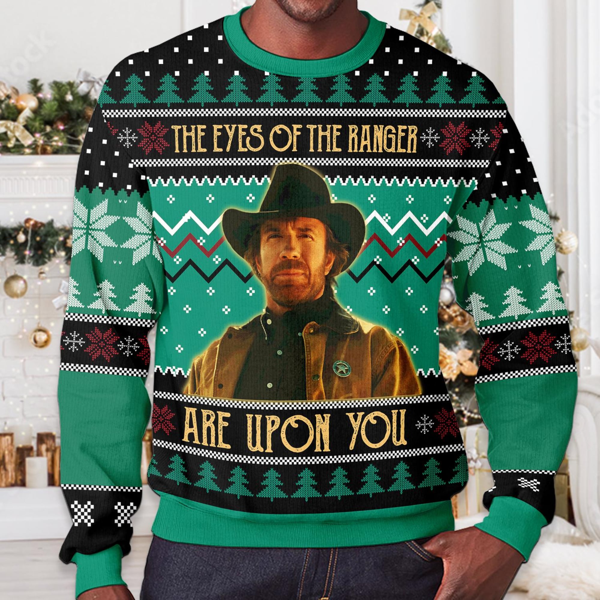 The Eyes Of The Ranger Christmas Ugly Sweater: Vintage Movie Quote