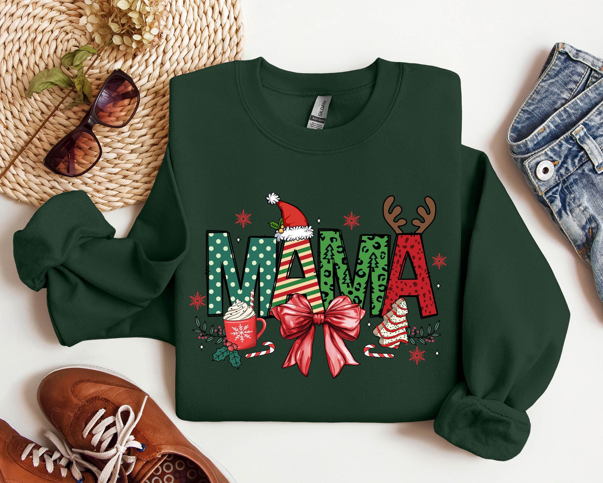 Christmas Mama Shirt, Mama Claus Sweatshirt, Merry Christmas Sweatshirt, Christmas Shirt, Christmas Gift For Mama, Christmas Mama Sweatshirt