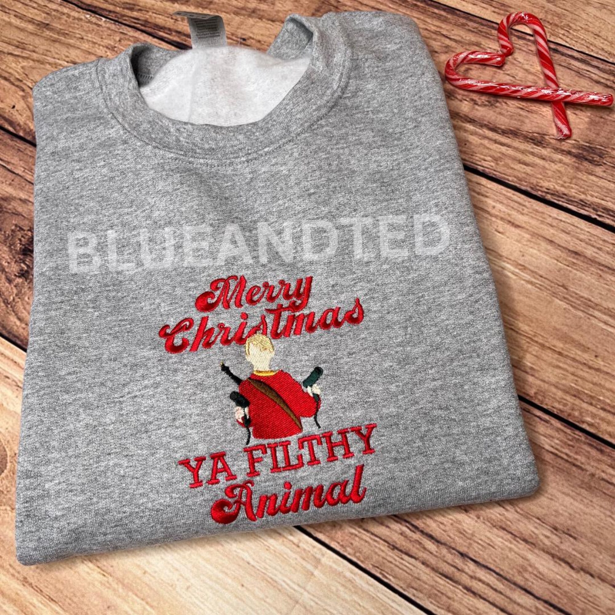 il_2000xN.6395430234_nzmx.jpg Merry Christmas ya filthy animal - embroidered sweatshirt - home alone - gift for - jumper - present - unisex - secret santa - Kevin