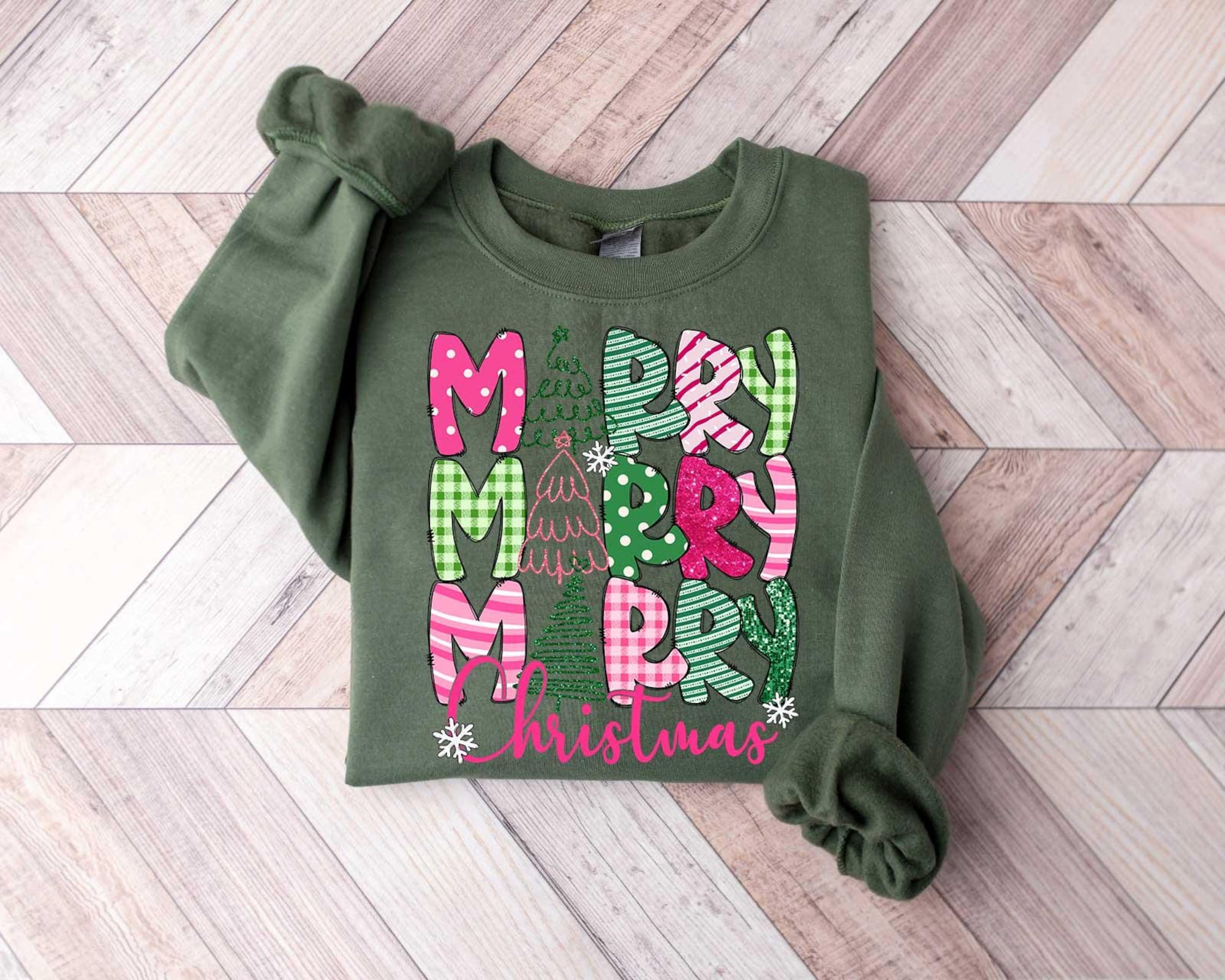 Merry and Bright Trees, Women’s Christmas Shirt, Womans Holiday Shirt, Christmas Gift, Winter Shirt, Cute Holiday Tee, Christmas Tree Shirt