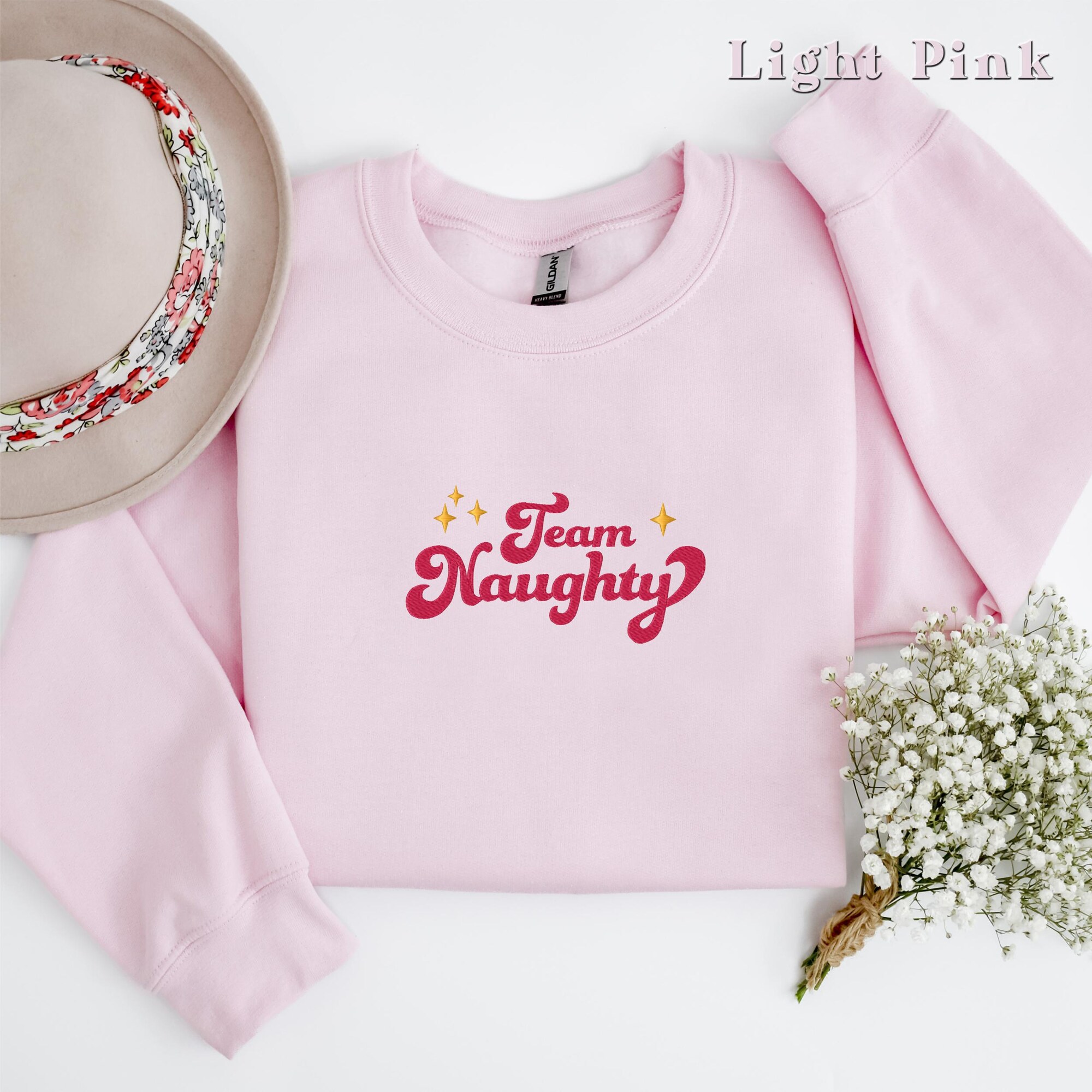 il_2000xN.6398868307_9igp.jpg Embroidered Team Naughty Sweater, Cozy Team Naughty Xmas Sweater, Festive Team Naughty Christmas Sweater