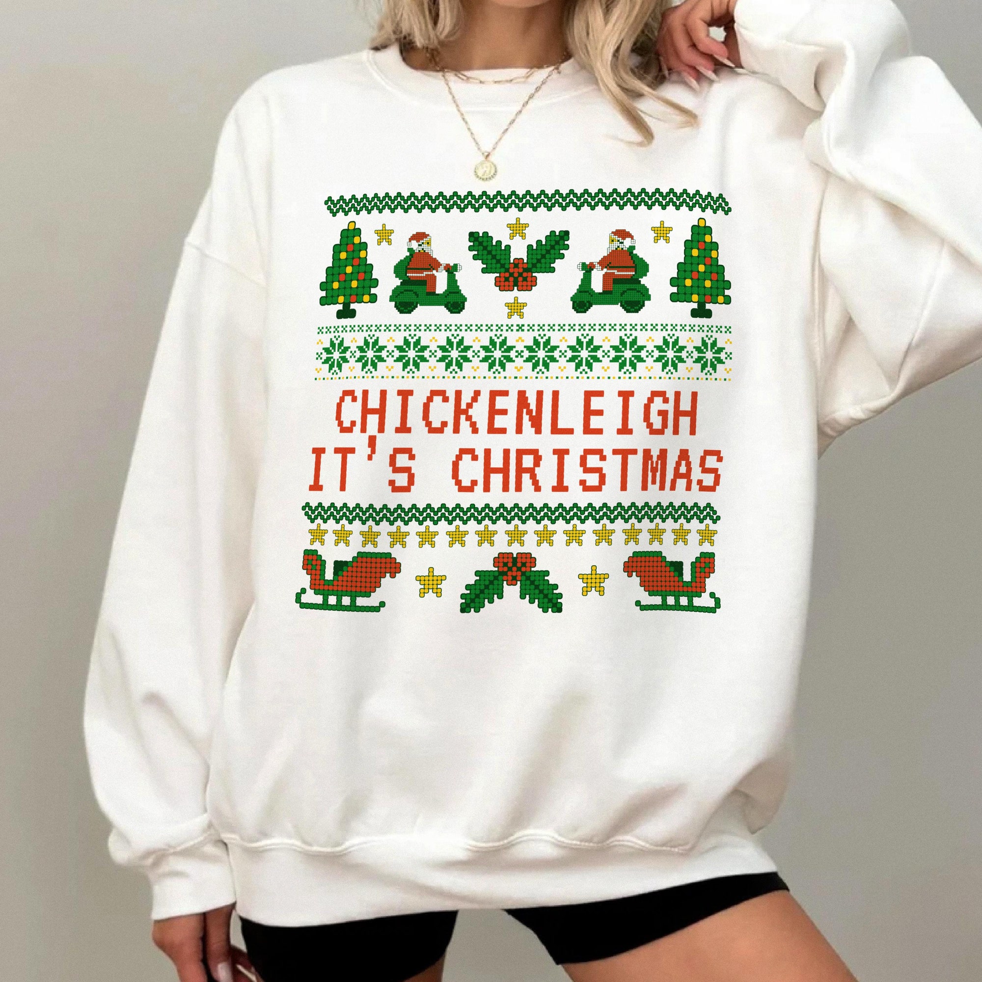 Chickenleigh Its Christmas Sweatshirt, Christmas Stitch Design, Christmas Gift, Gift for Him, Gift for Her