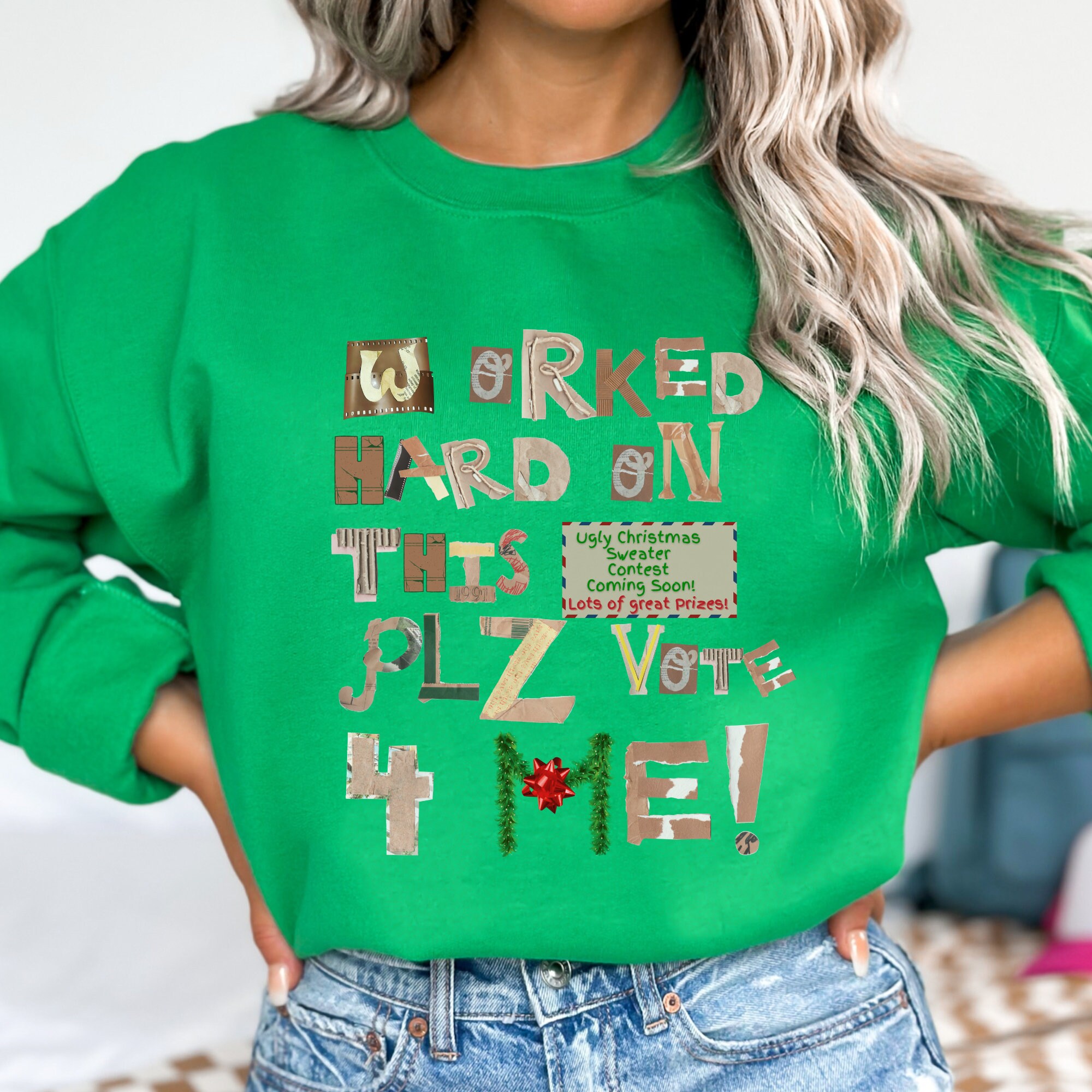 il_2000xN.6401574575_fqfe.jpg Tacky Ugly Christmas Sweater: Torn Paper Cardboard Letters