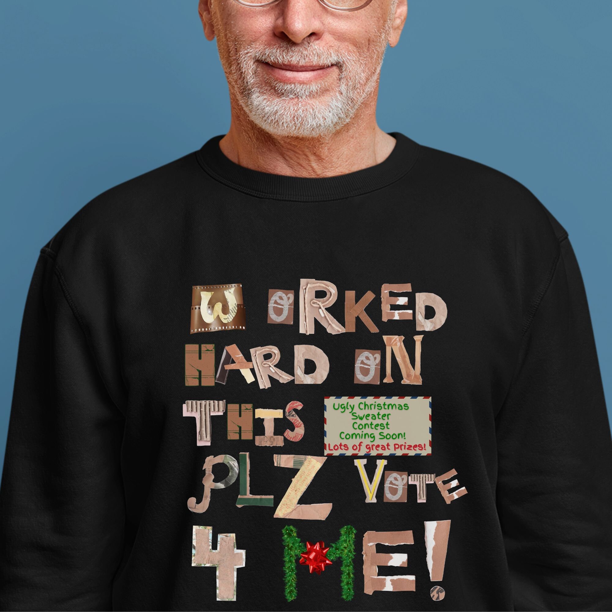 il_2000xN.6401579567_mr8i.jpg Tacky Ugly Christmas Sweater: Torn Paper Cardboard Letters