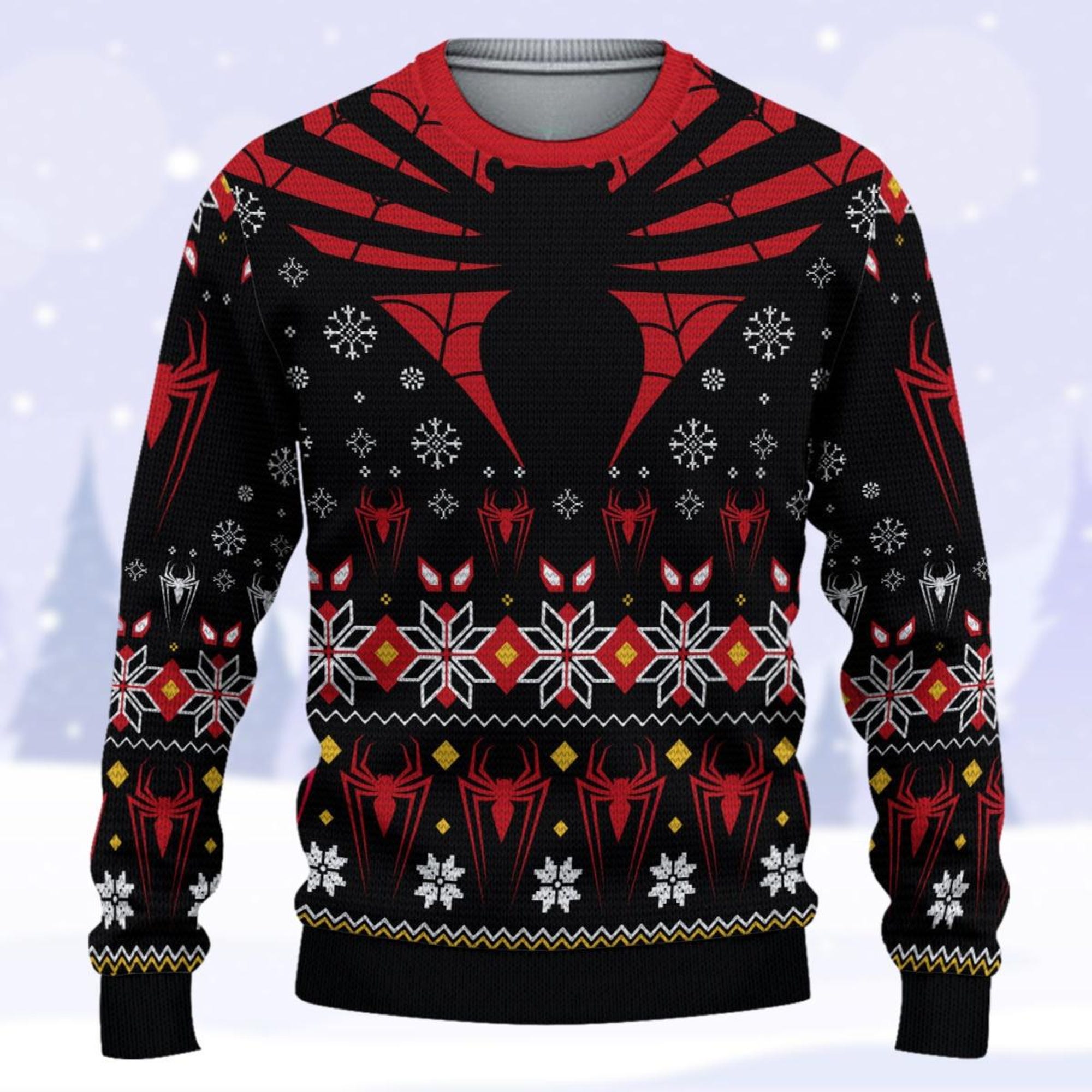 Spider Christmas Ugly Sweater, Superhero Xmas Sweater, Spider Hero Sweater For Men, Spiderman Christmas Sweater Woman, Christmas Gift