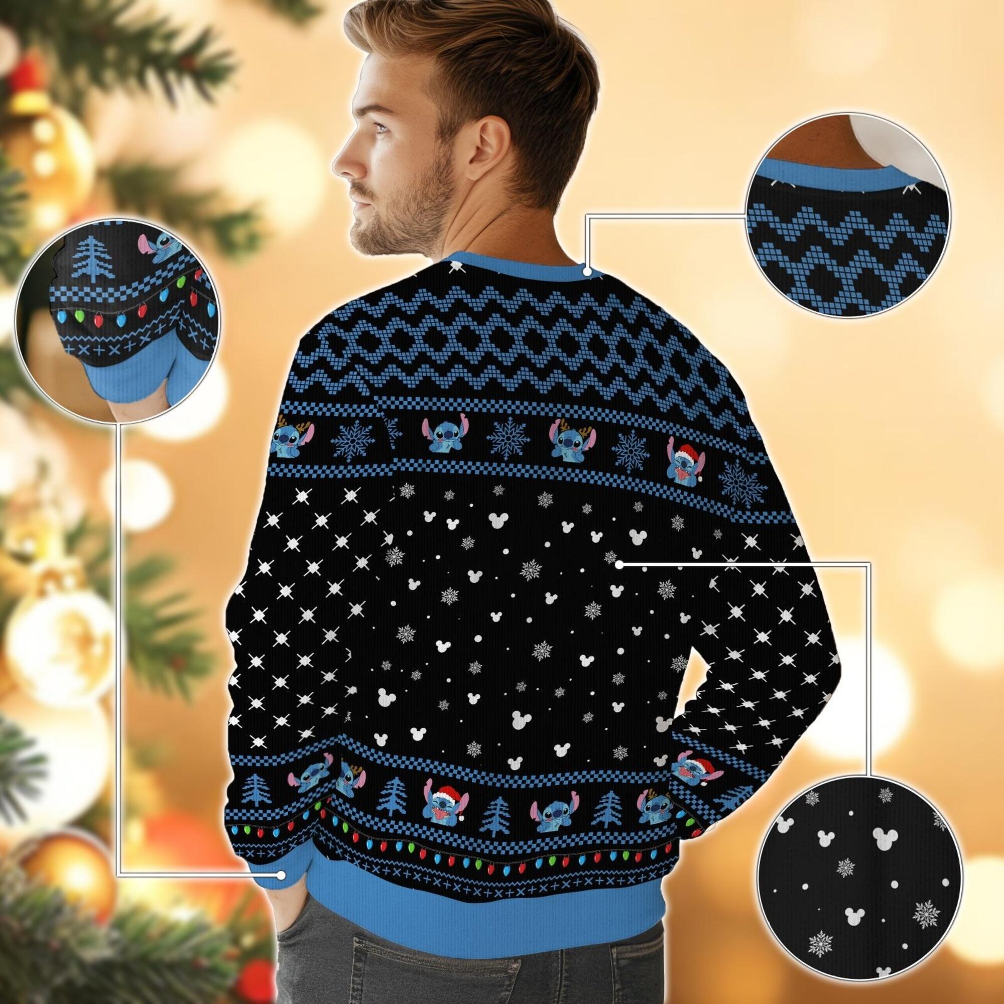 il_2000xN.6404440906_higd-1.jpg Cute Stitch Ugly Christmas Sweater, Lilo Stitch Xmas Sweater, Disney Cartoon Sweater, Best Ever Day Holiday Sweater For Women Men Kid