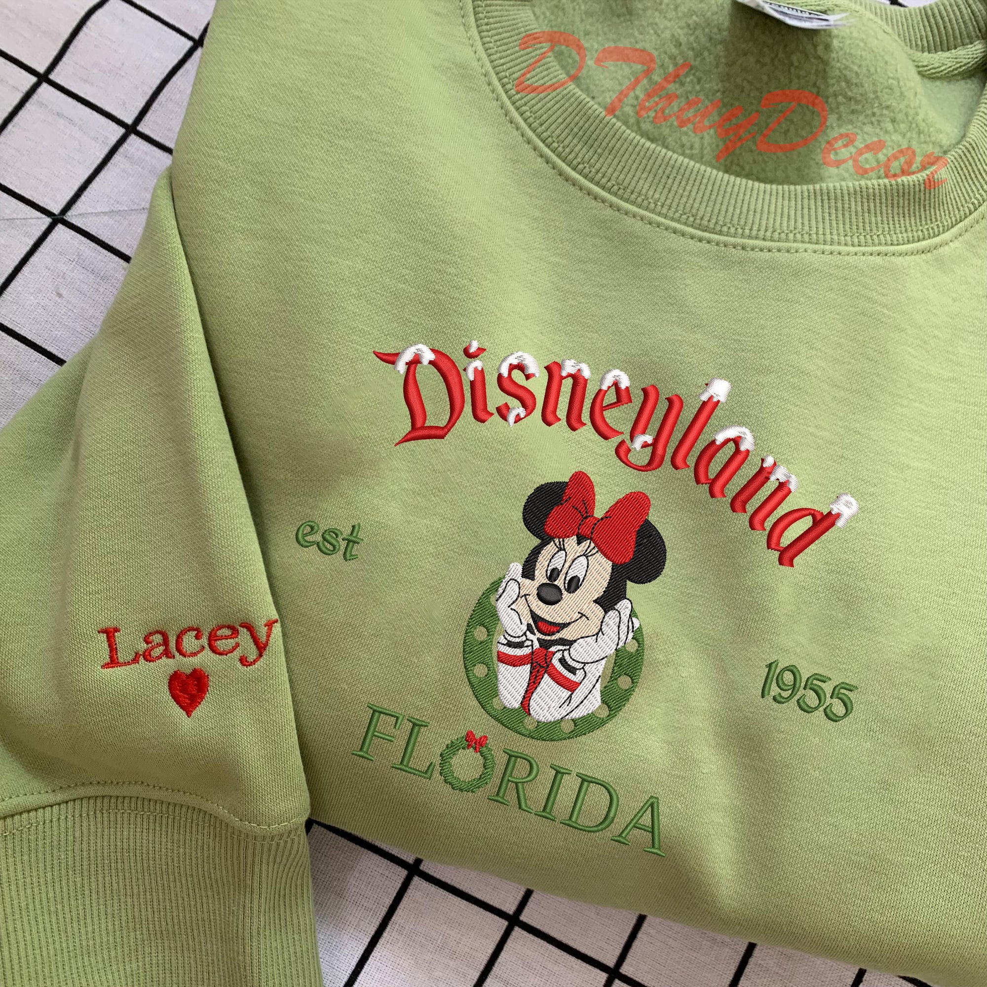 il_2000xN.6404483581_cimu.jpg Christmas Embroidered Sweaters, Magical Land Embroidered Jumper, Matching Christmas Mouse Cartoon Embroidered Sweaters, Christmas Gift